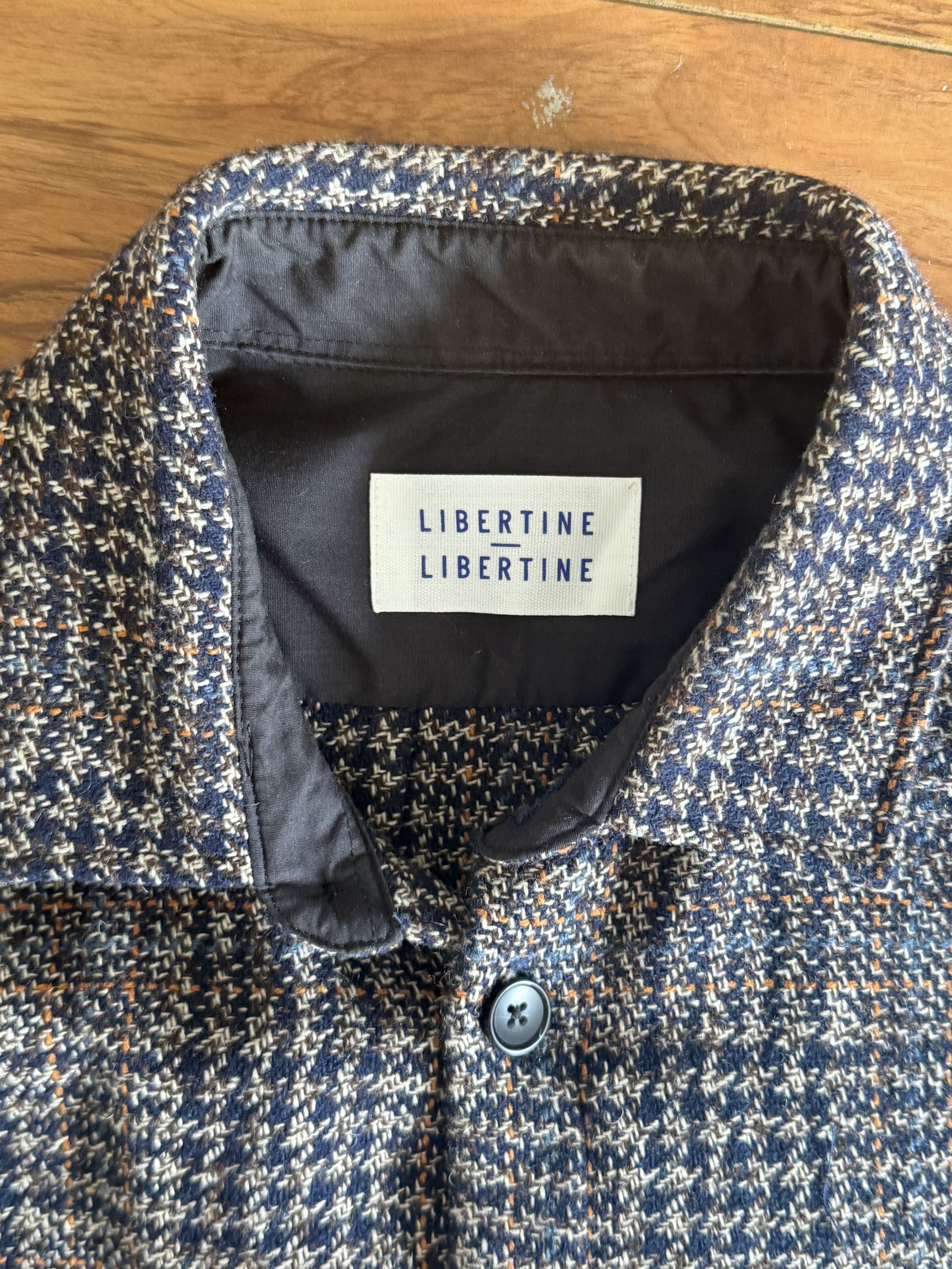 Libertine-Libertine Brown Blue Orange Plaid Flannel Shirt Jacket Size US L / EU 52-54 / 3 - 4 Thumbnail