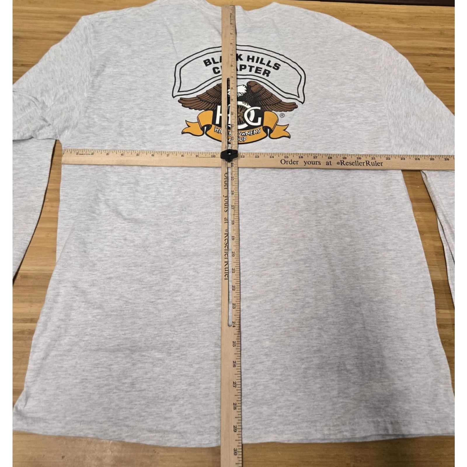 Hanes Harley Owners Group Shirt Mens XL Gray Black Hills Chapter Long Sleeve HOG Eagle Size US XL / EU 56 / 4 - 6 Thumbnail