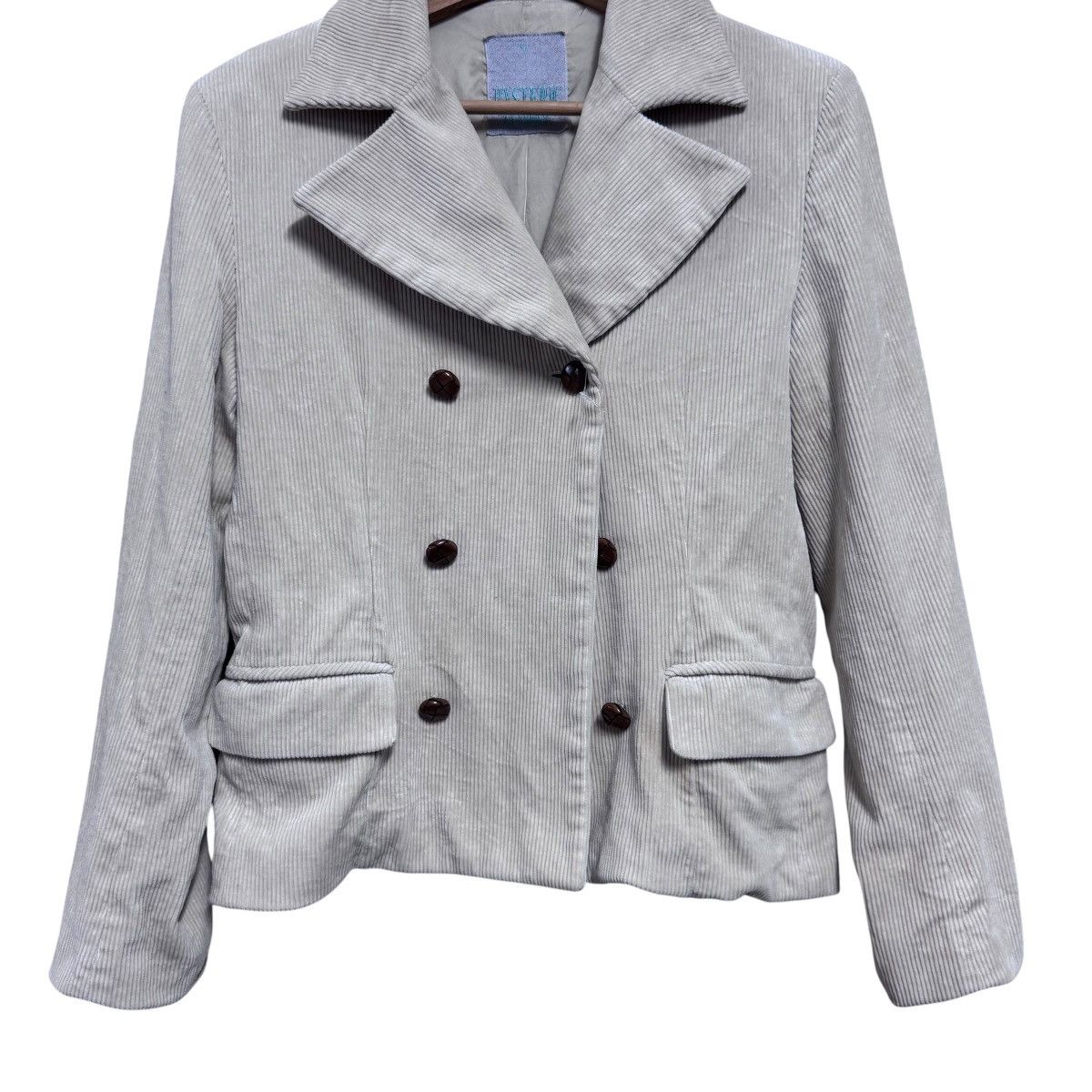 Hysteric Glamour 90s Hysteric Glamour Corduroy Double Breast Peacot Jacket Size XS / US 0-2 / IT 36-38 - 4 Thumbnail