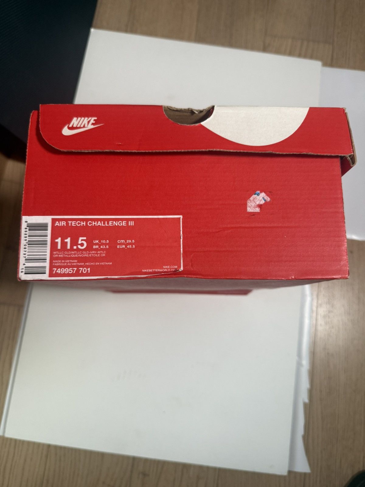 Nike Nike Tech Challenge 3 - Wimbledon Gold Size US 11.5 / EU 44-45 - 8 Thumbnail