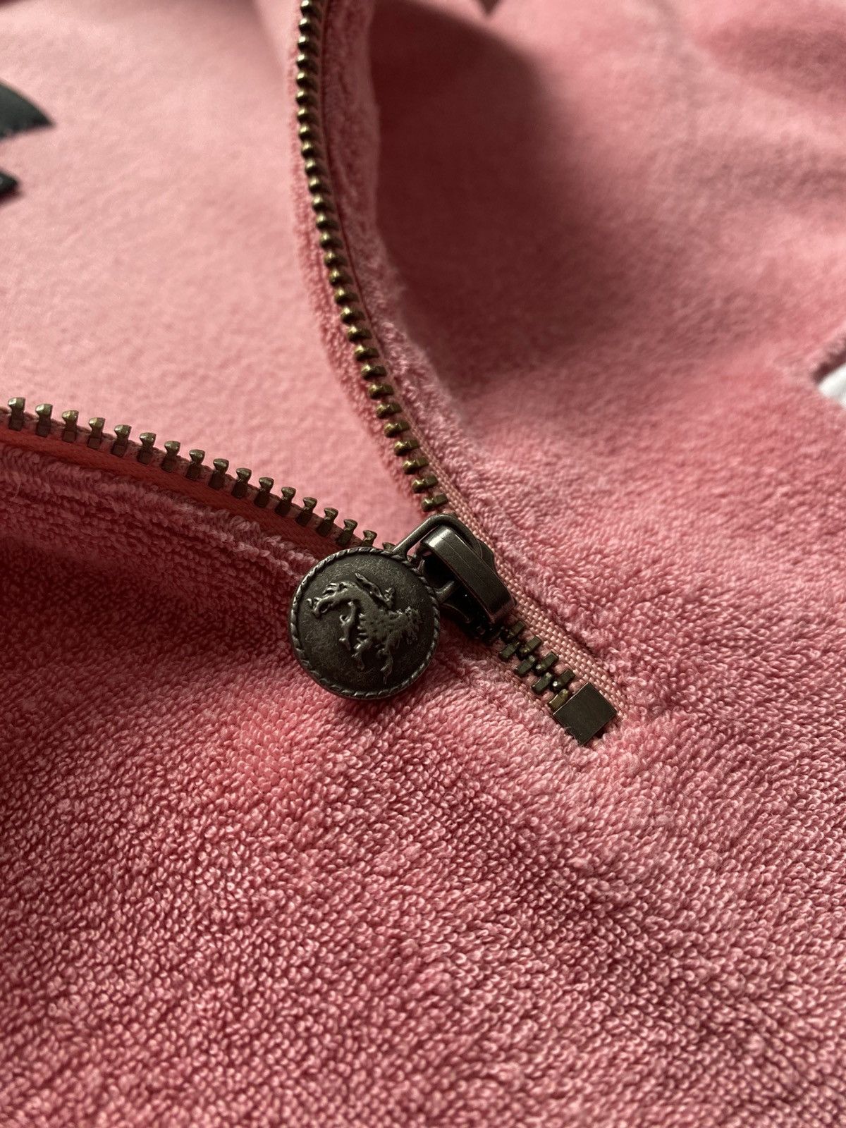 Stussy Stussy Towel Pink Zip Up Polo Tee T-Shirt Size US M / EU 48-50 / 2 - 4 Thumbnail