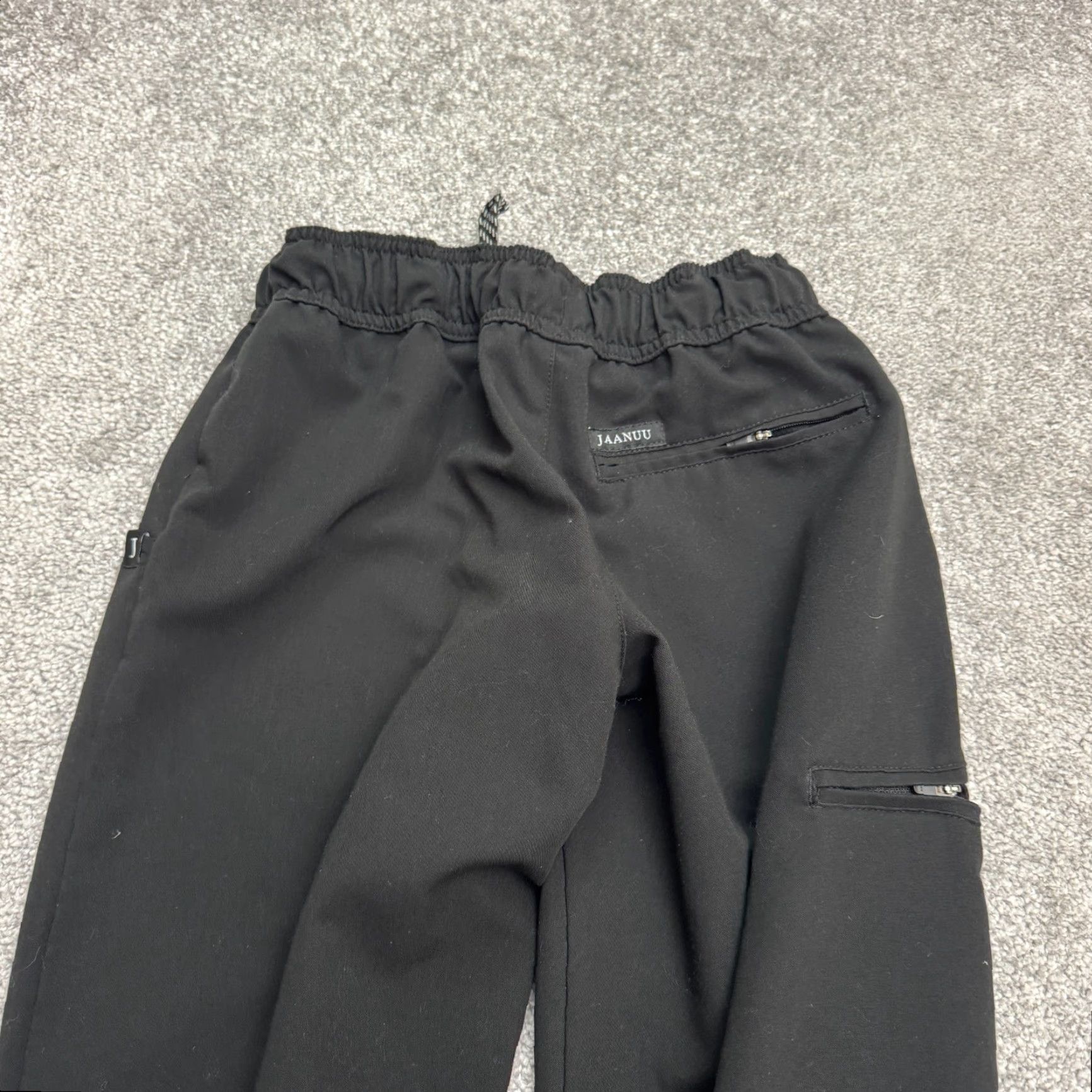 Vintage Jaanuu 5 Pocket Skinny Jogger Scrub Pants Womens XXS Black Medical Work Uniform Size 24" / US 00 / IT 34 - 4 Thumbnail