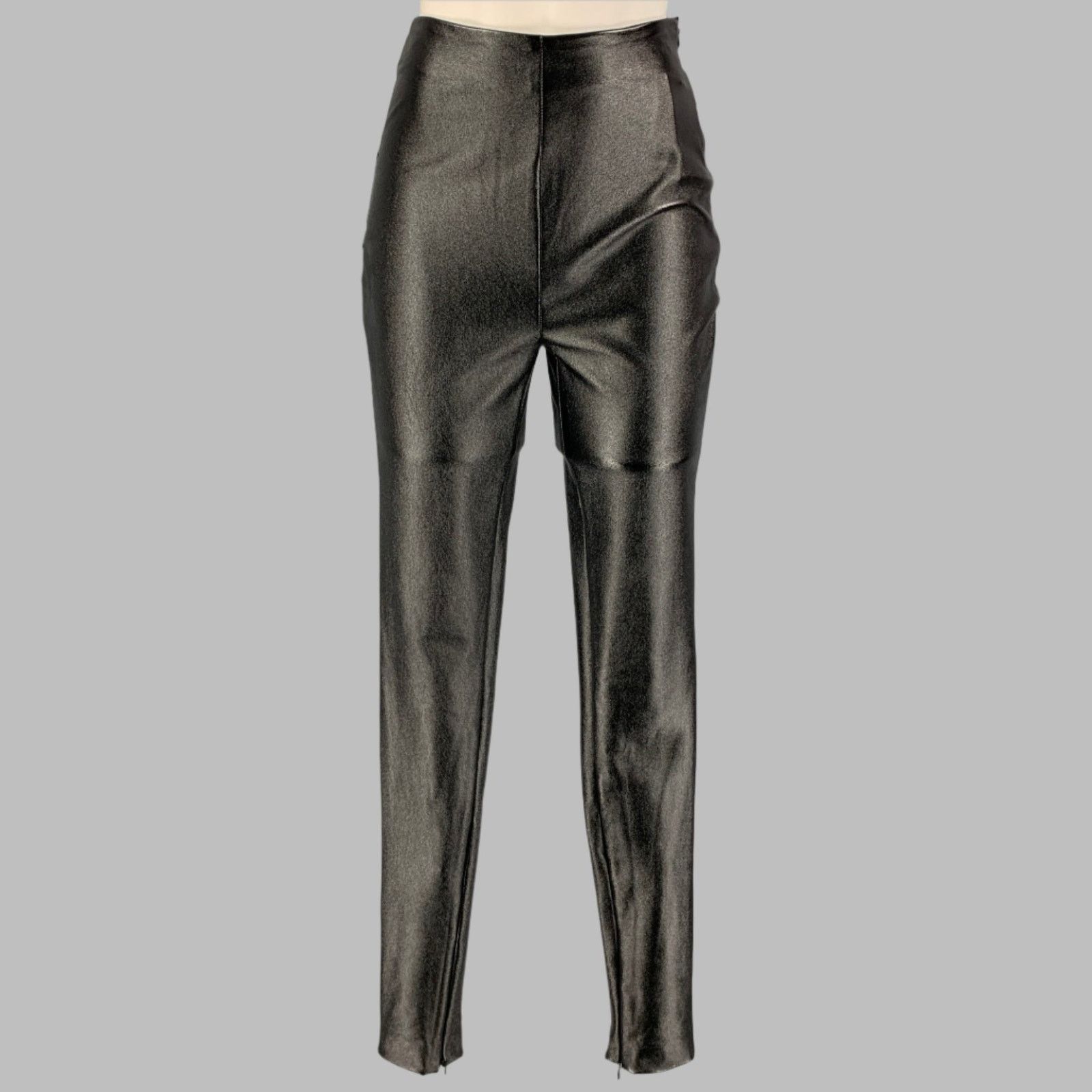 STAND STUDIO STAND STUDIO Black Faux Leather Shimmer Side Zipper Leggings Size 24" / US 00 / IT 34 - 1 Thumbnail