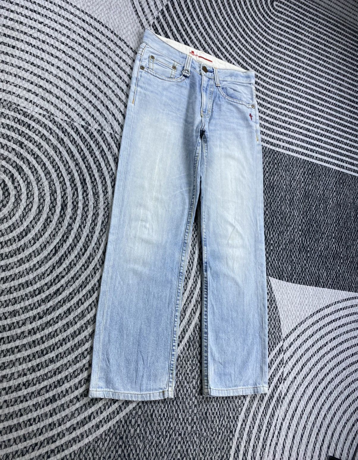 Japanese Brand Vintage Genoese Kapital Style Blue Washed Denim Jeans Size US 30 / EU 46 - 3 Thumbnail
