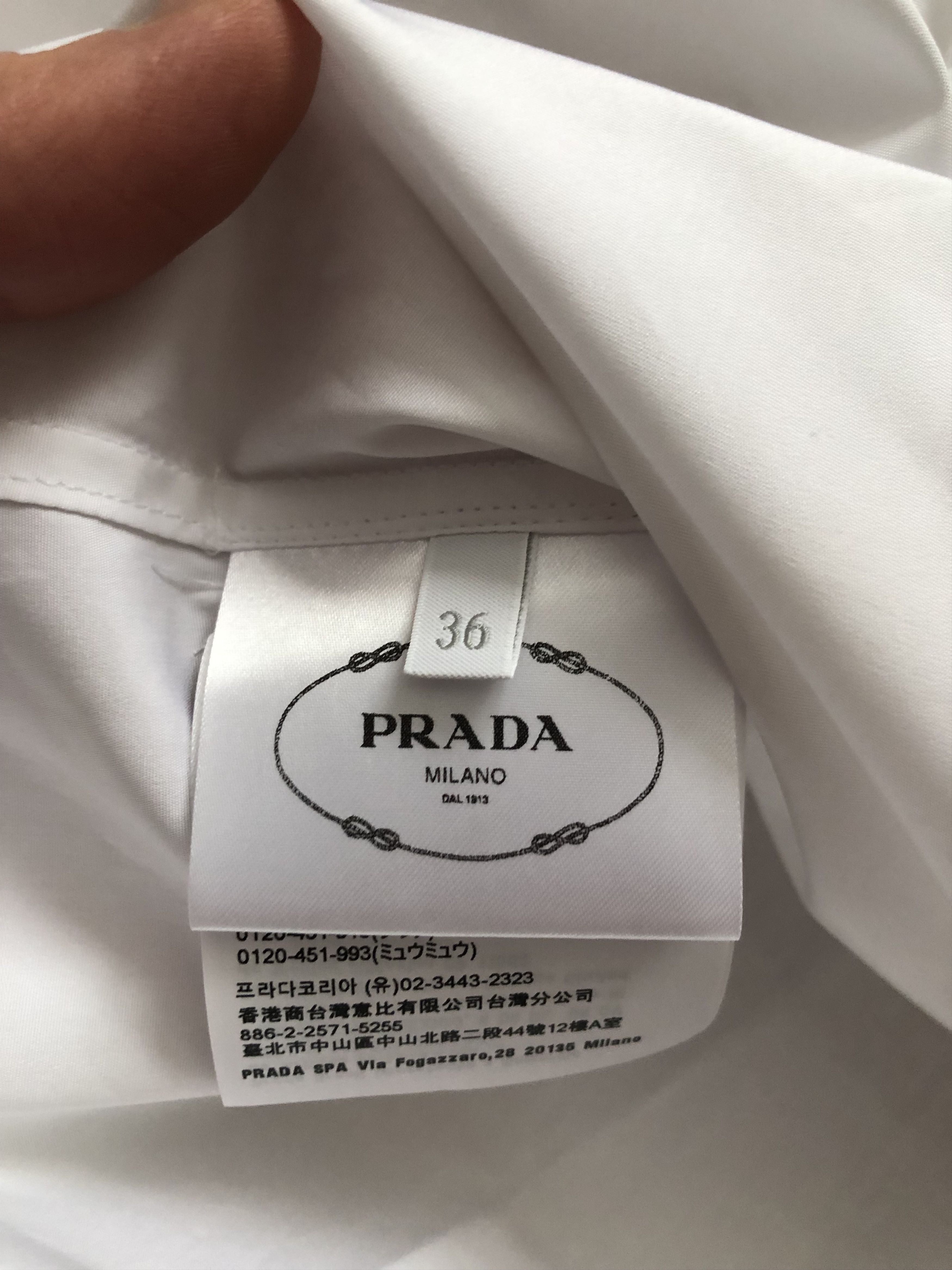 Prada Prada shirt with tie Size US XS / EU 42 / 0 - 8 Thumbnail