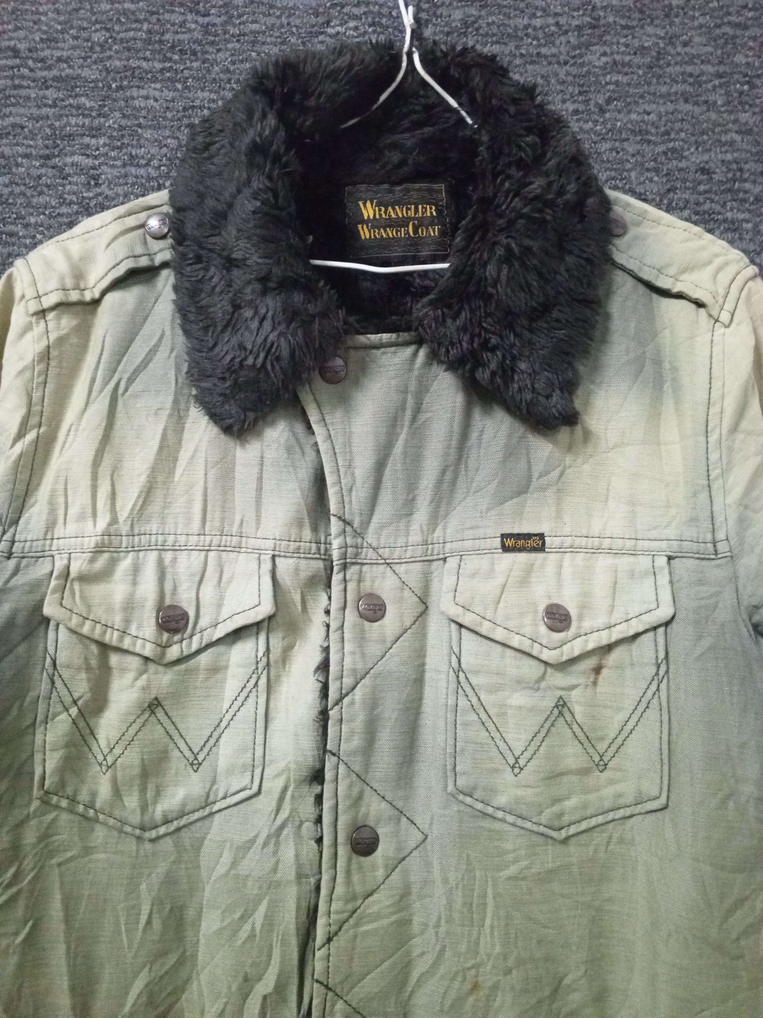 Wrangler Vtg Worn Faded Wrangler WrangeCoat Fleece Inside Jacket Size US M / EU 48-50 / 2 - 4 Thumbnail