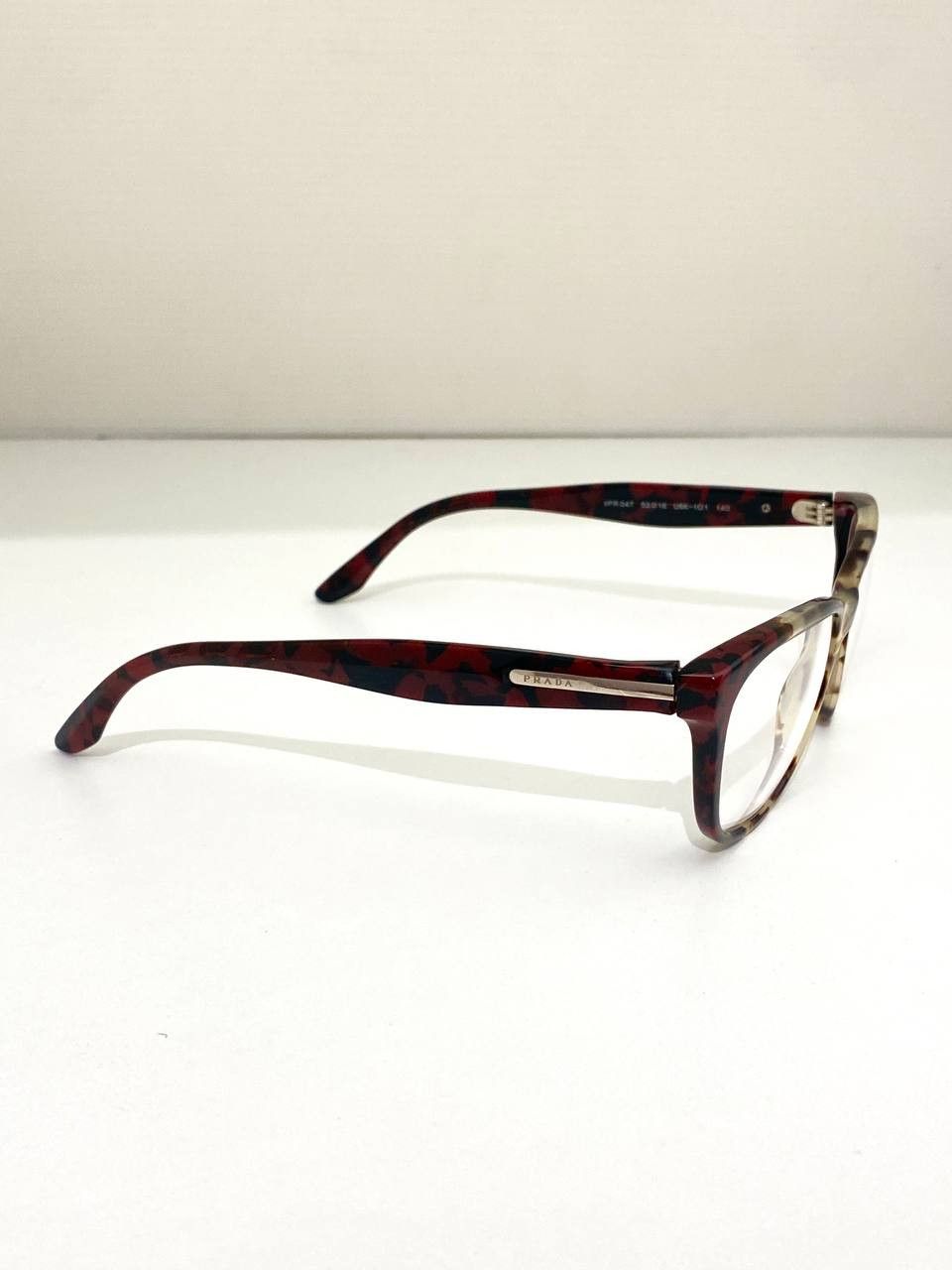 Prada Prada Logo Jacquard Retro Cat Eye Vintage Eyeglasses Y2K Size ONE SIZE - 6 Thumbnail