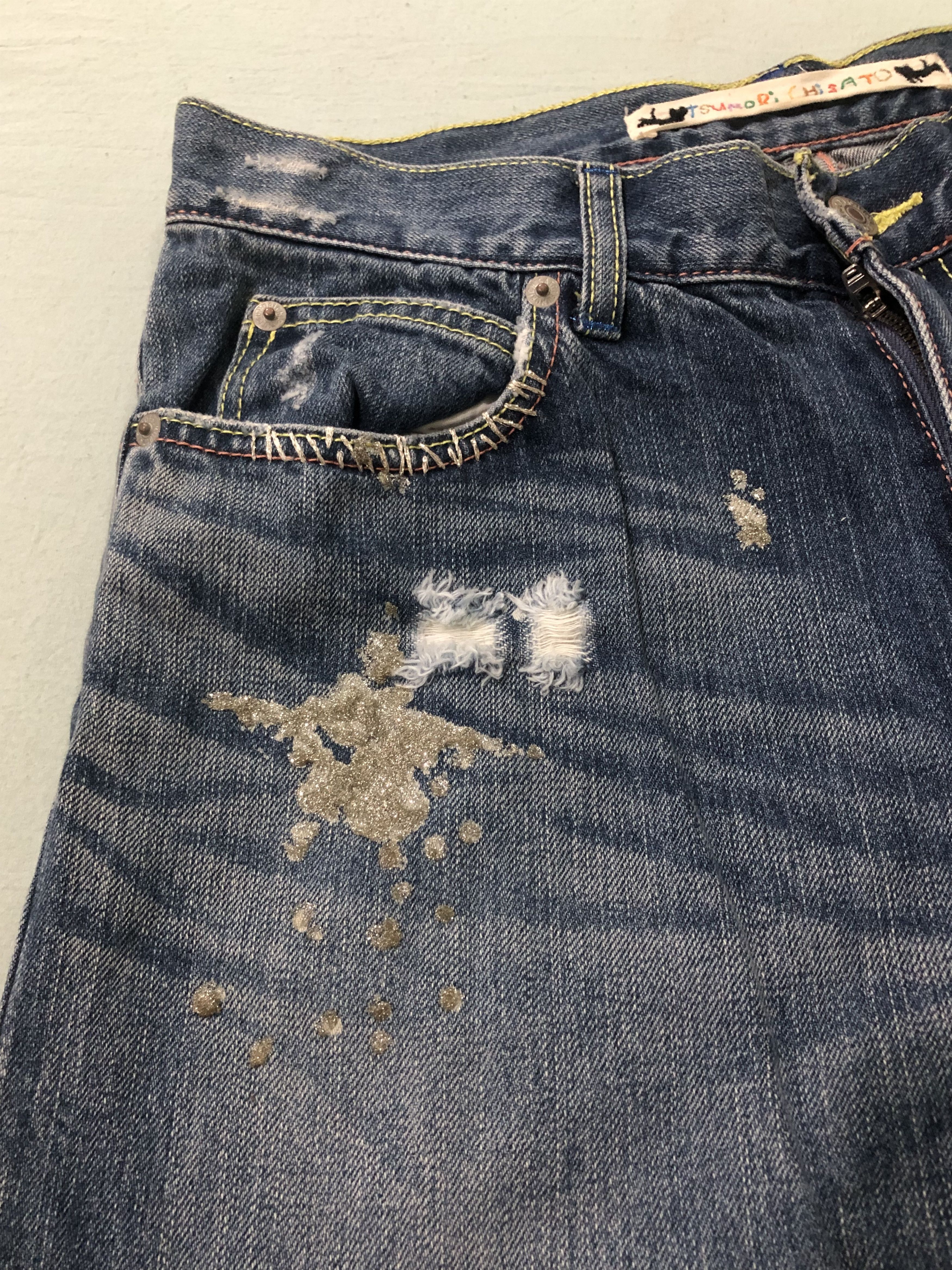 Tsumori Chisato Vintage Tsumori Chisato Artistic Distressed Jeans Size 31" - 5 Thumbnail