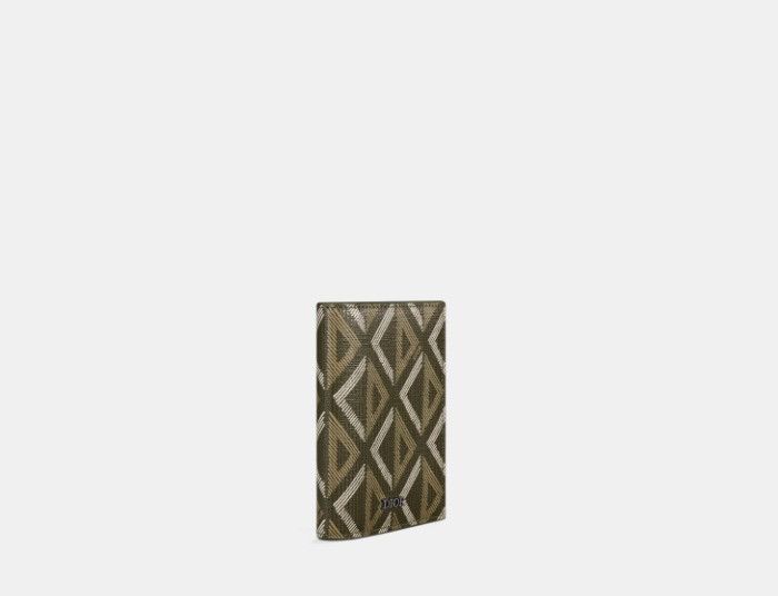 Dior o1w1db10325 2ESCH Size: OS / Bifold Card Holder in Khaki Size ONE SIZE - 2 Thumbnail