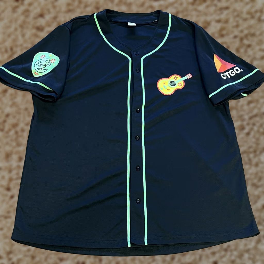 Vintage Success Brands Baseball Jersey Shirt Mens Large Black CITGO Guitar Music Promo Shirt Size US L / EU 52-54 / 3 - 1 Thumbnail