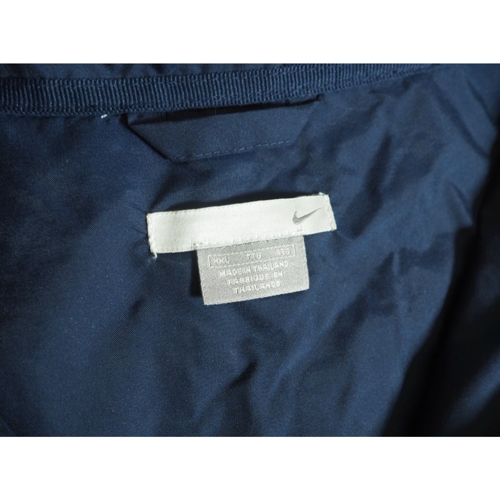Nike VINTAGE Nike Navy Blue Orange Full Zip Nylon Mini Swoosh Jacket Mens 2XL Size US XXL / EU 58 / 5 - 5 Thumbnail