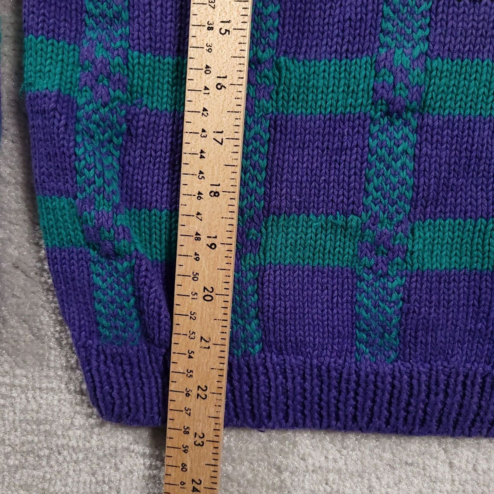 Vintage VINTAGE Cambridge Dry Goods Sweater Womens M Purple Green Crewneck 80s Size M / US 6-8 / IT 42-44 - 6 Thumbnail