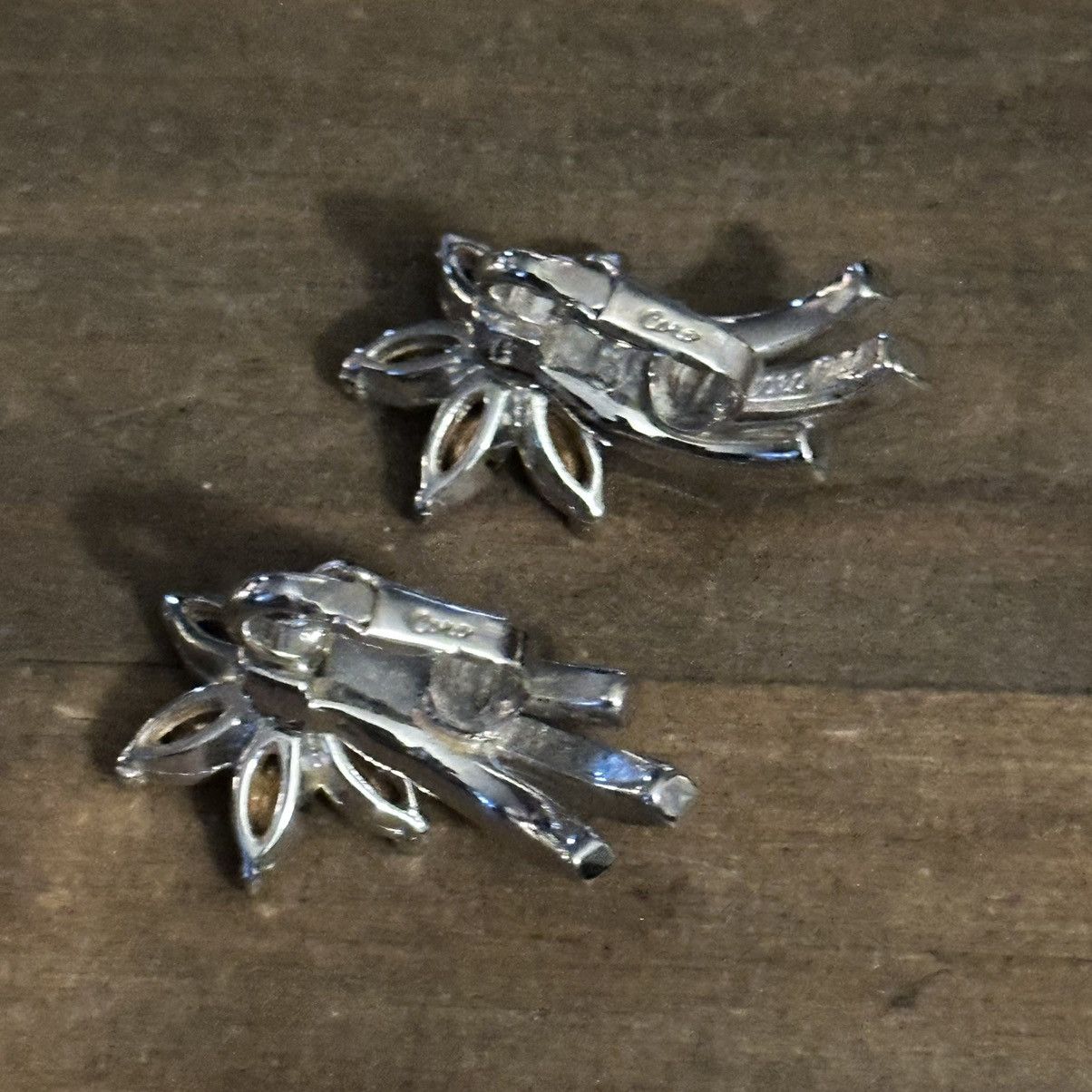 Vintage Vintage Coro clip on rhinestone flower earrings Size ONE SIZE - 6 Thumbnail