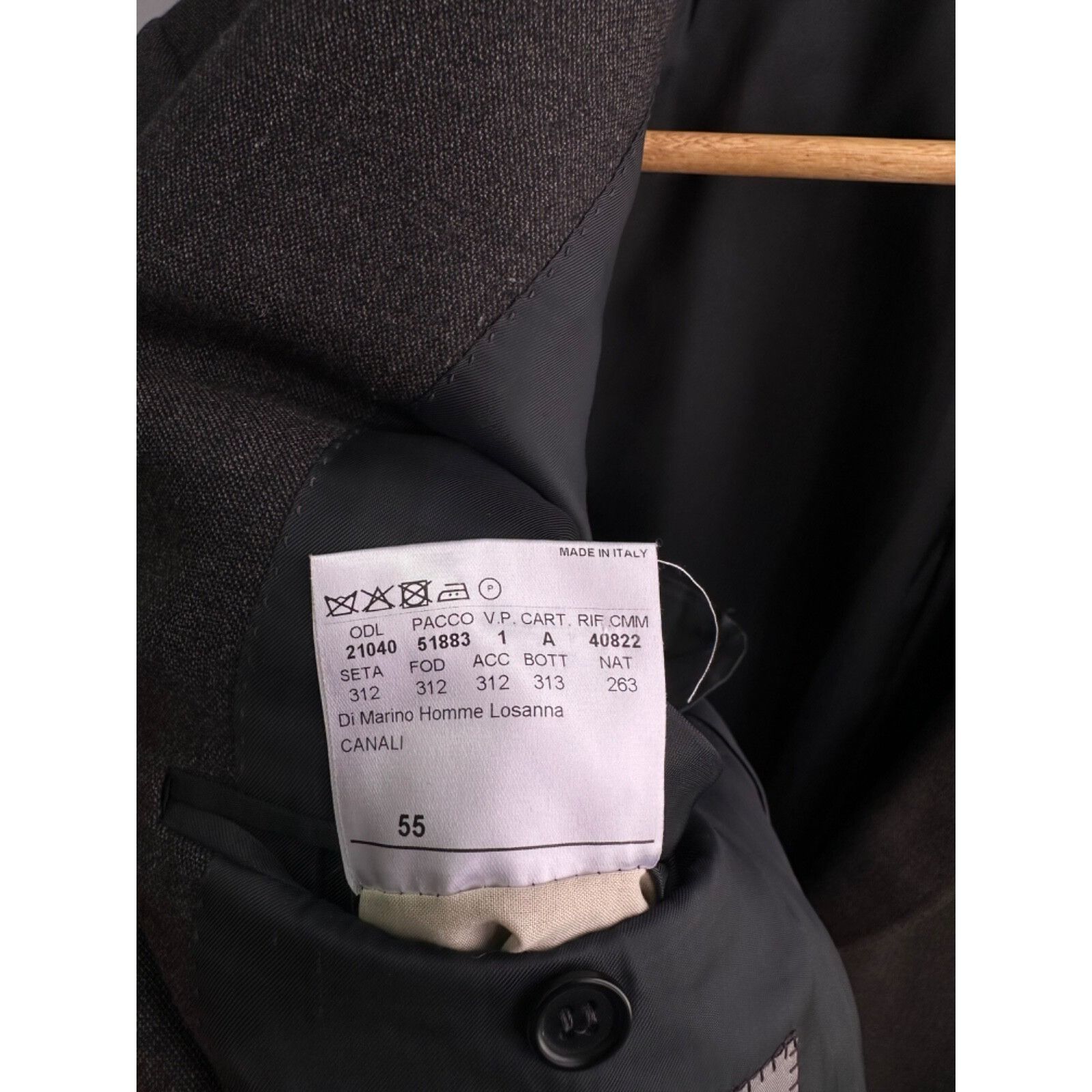 Canali VTG Canali Di Marino Home Dark Grey 2 Button Wool Coat Jacke Size US L / EU 52-54 / 3 - 12 Thumbnail