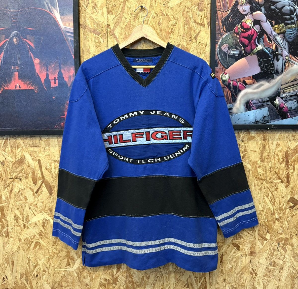 Tommy Hilfiger Vintage Tommy Hilfiger Longsleeve Hockey Design 🔥 Size US L / EU 52-54 / 3 - 2 Thumbnail