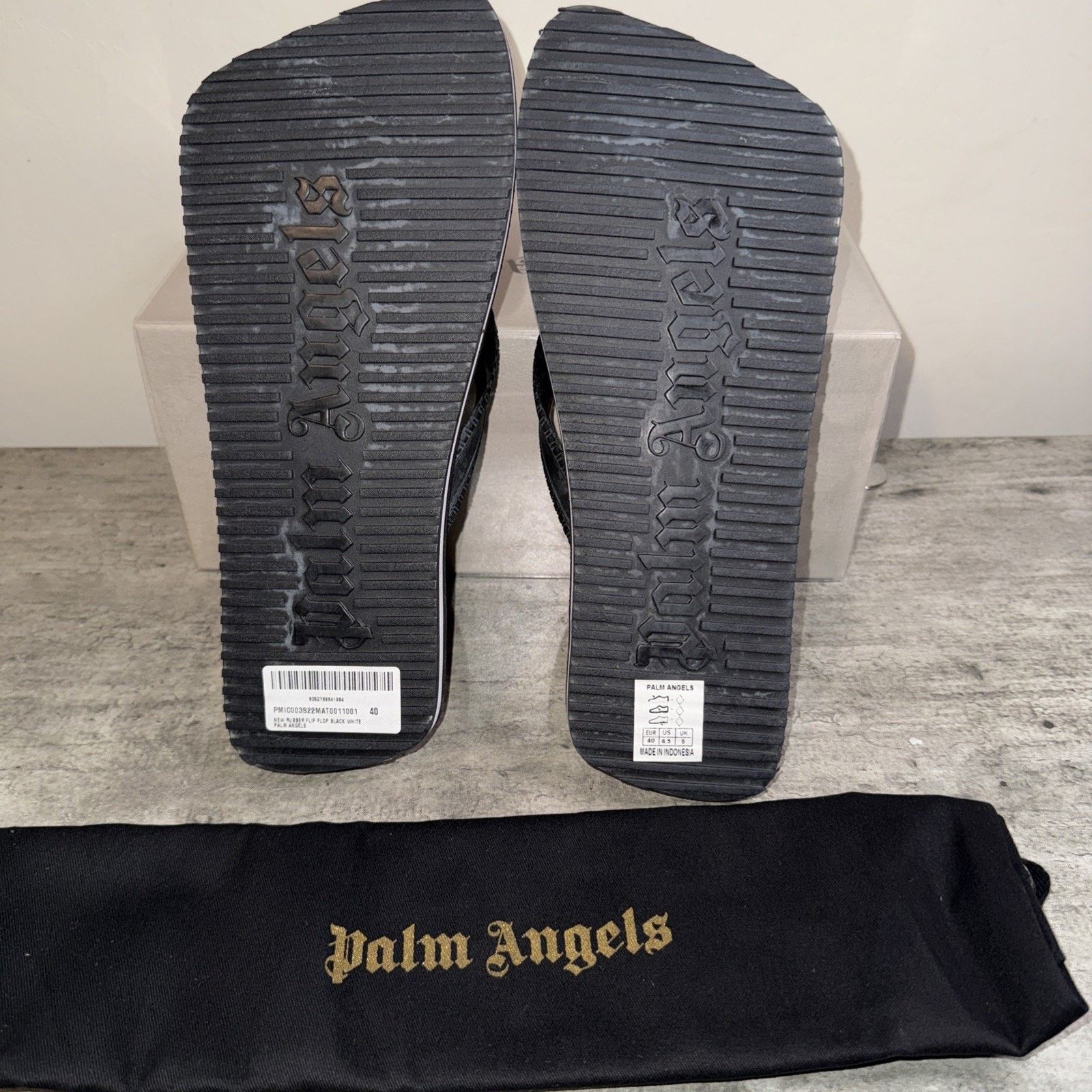 Palm Angels Palm Angels Black/ White Logo Flip Flops Sz 40 Men’s 6.5 US Size US 6.5 / EU 39-40 - 3 Thumbnail
