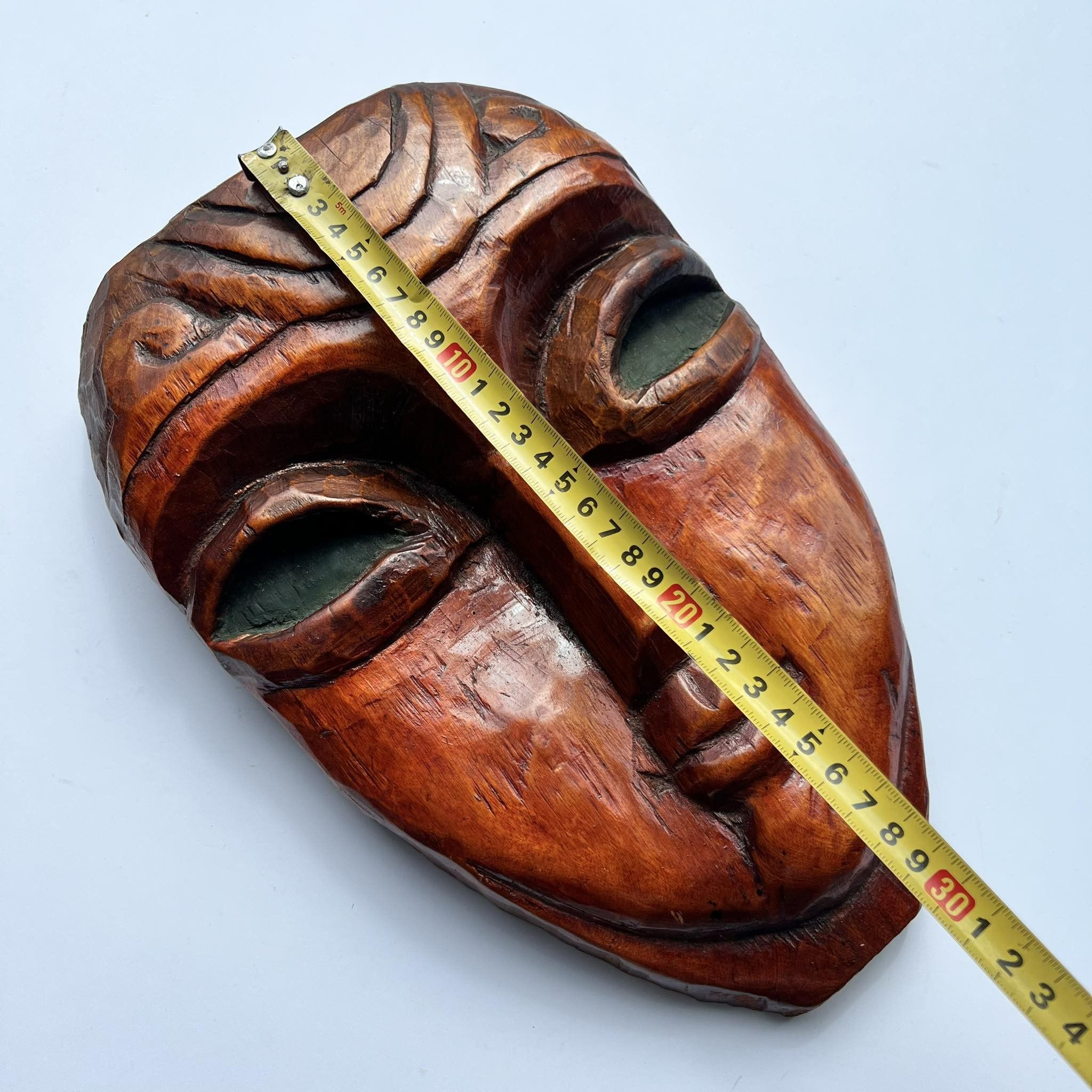 Handmade Vintage African Hand Carved Wall Plaque Mask Wood UFO Size ONE SIZE - 6 Thumbnail
