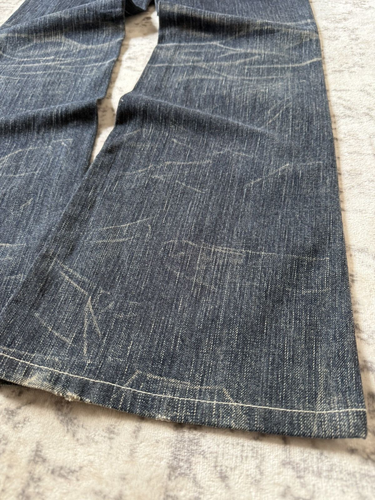 Le Grande Bleu (L.G.B.) Edwin 503 Japan Muddy Wash Flared Jeans Size US 28 / EU 44 - 16 Thumbnail