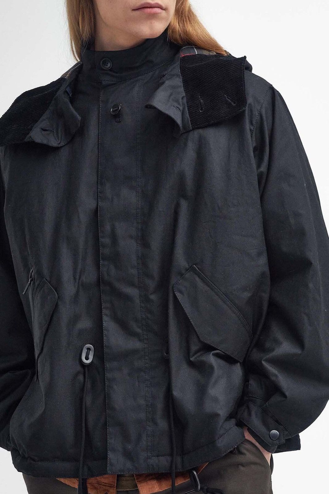 Barbour 🔥RRP715€ NWT Barbour Short Wind Waxed Parka Jacket Size L 🇬🇧🖤 Size US L / EU 52-54 / 3 - 6 Thumbnail