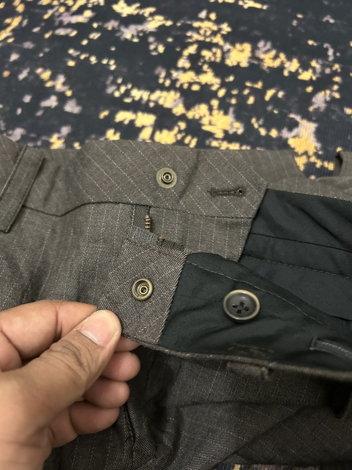 Tete Homme Herringbone Tete Homme Issey Miyake Bottom Button Pants Size US 32 / EU 48 - 15 Thumbnail