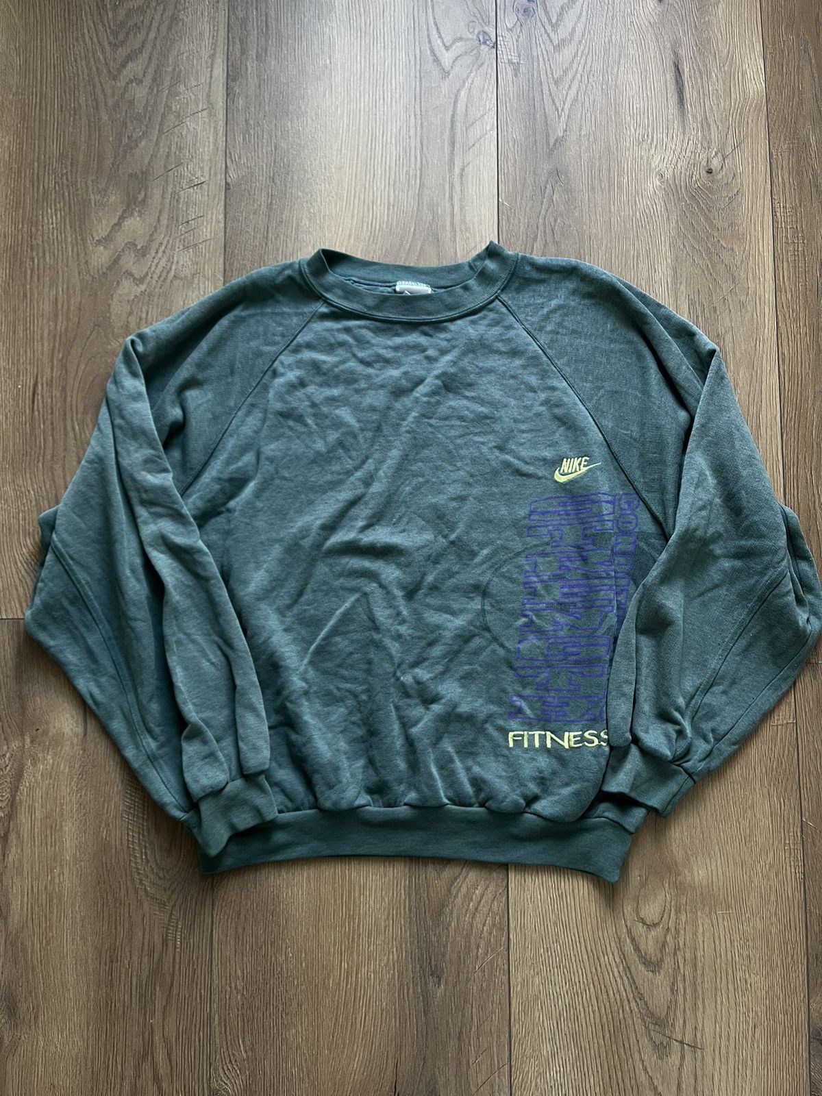 Nike × Vintage 💥 Rare 80’s Nike Vintage y2k Oversized Ice Green Sweatshirt Size S / US 4 / IT 40 - 1 Thumbnail