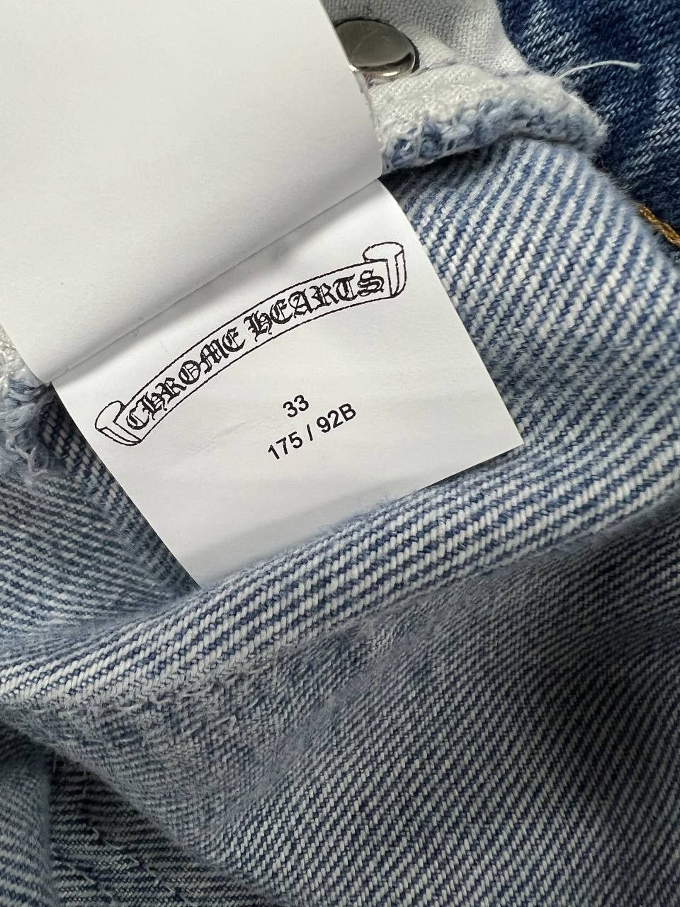 Chrome Hearts Chrome Hearts Vintage Levi's Stencil Cross Patch Denim Blue Size US 33 - 9 Thumbnail
