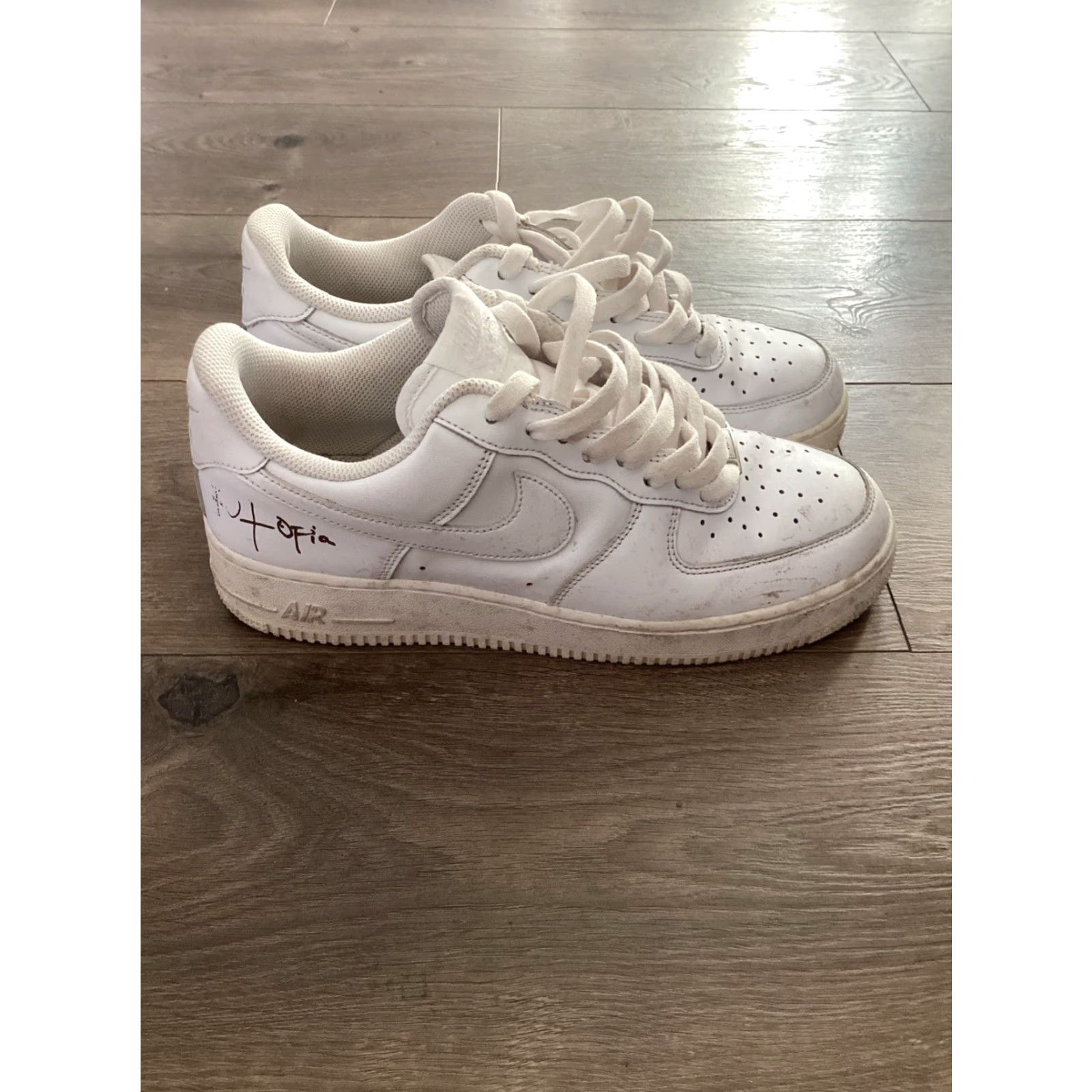 Nike Nike Air Force 1 Low ’07 Travis Scott Cactus Jack Utopia Edition Men 9 White Sneaker Size ONE SIZE - 3 Thumbnail