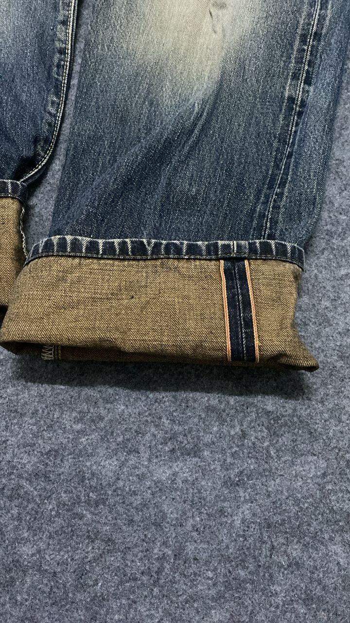 Edwin Vintage Edwin 505 Selvegde Redline Distressed Denim Size US 33 - 4 Thumbnail