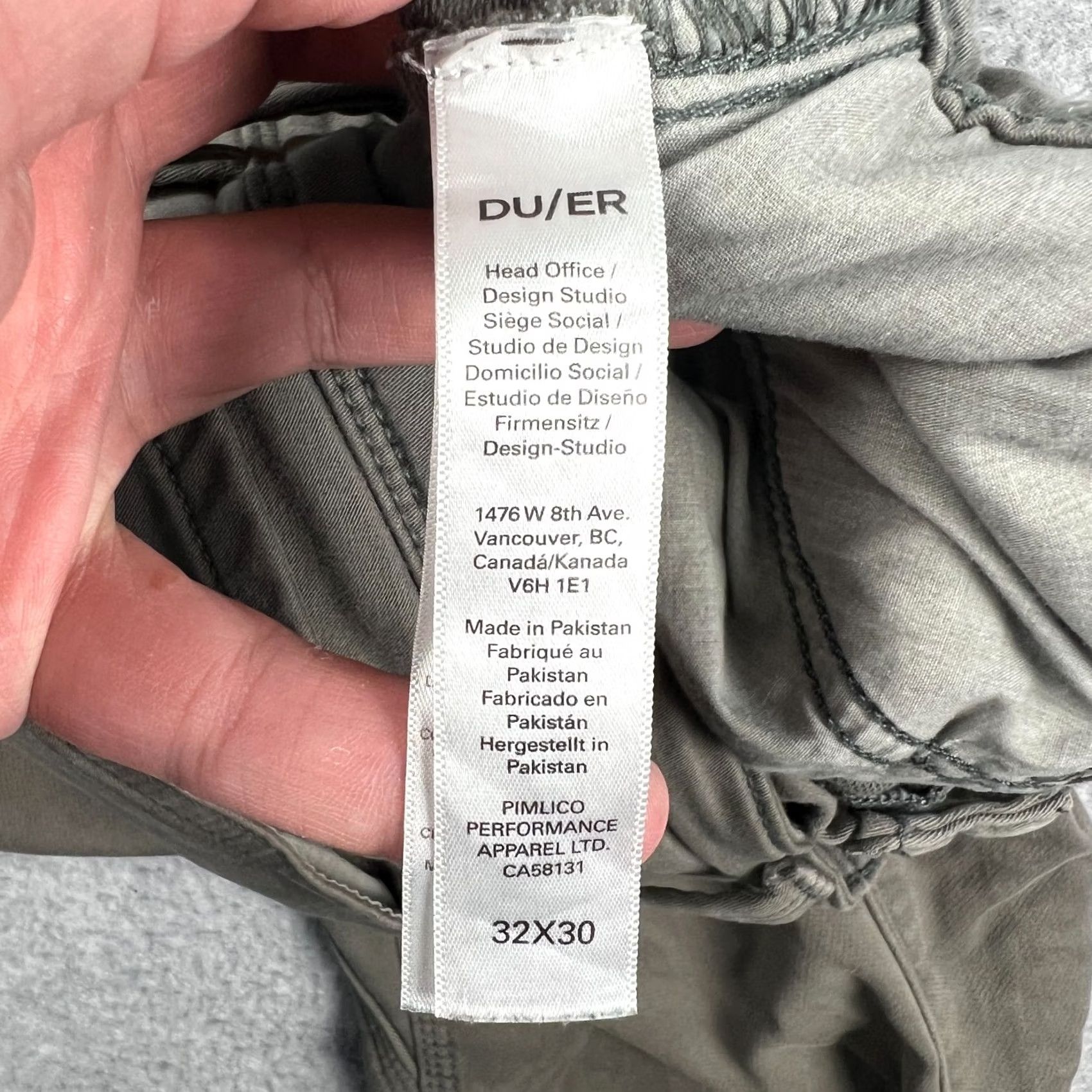 DUER DU/ER N2X No Sweat Relaxed Taper Pants Stretch 32x30 Mens Grey Chino DUER Size US 32 / EU 48 - 3 Thumbnail