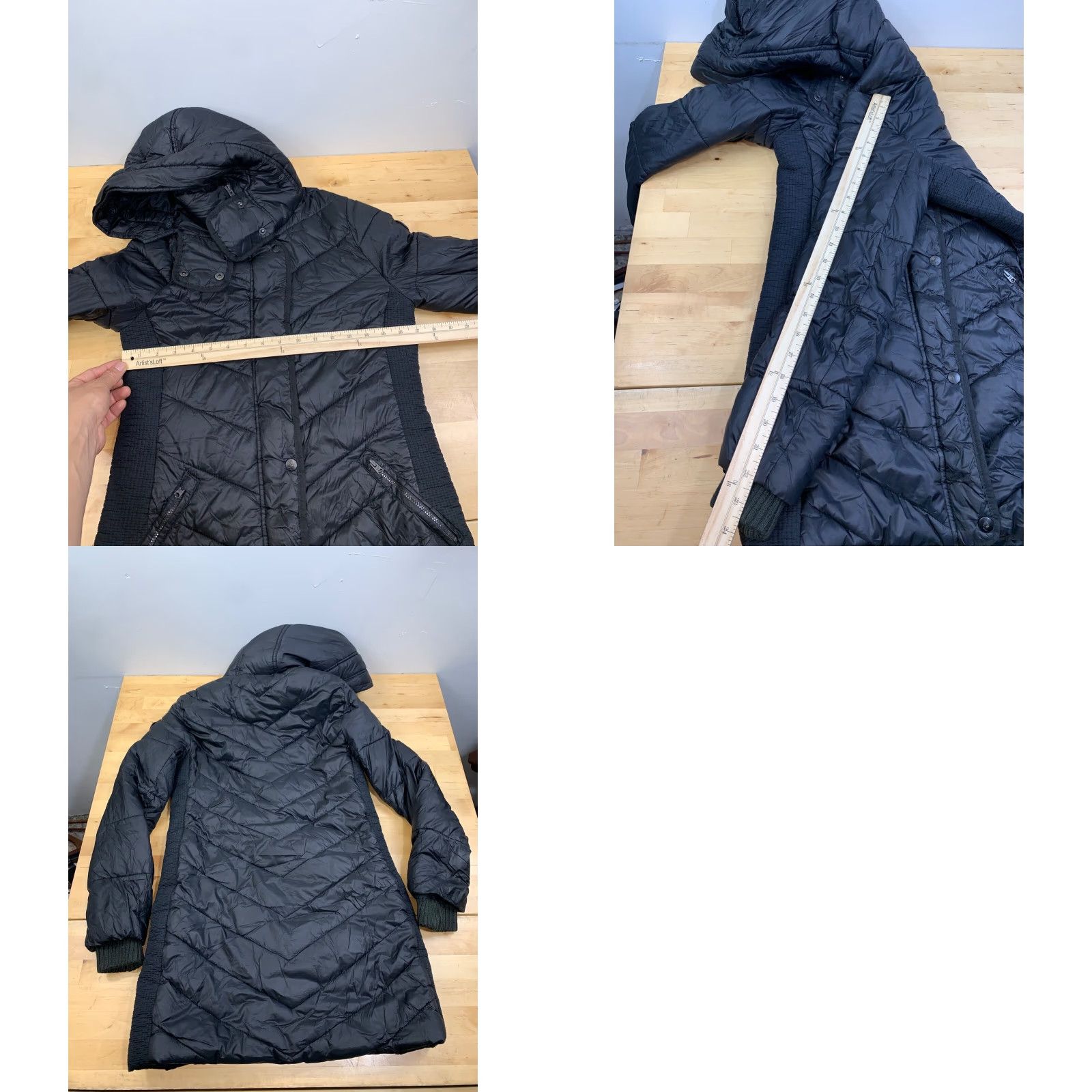 Abercrombie & Fitch VINTAGE Abercrombie & Fitch Puffer Jacket Womens XS Black Long Parka Quilted Softshell Size XS / US 0-2 / IT 36-38 - 8 Thumbnail