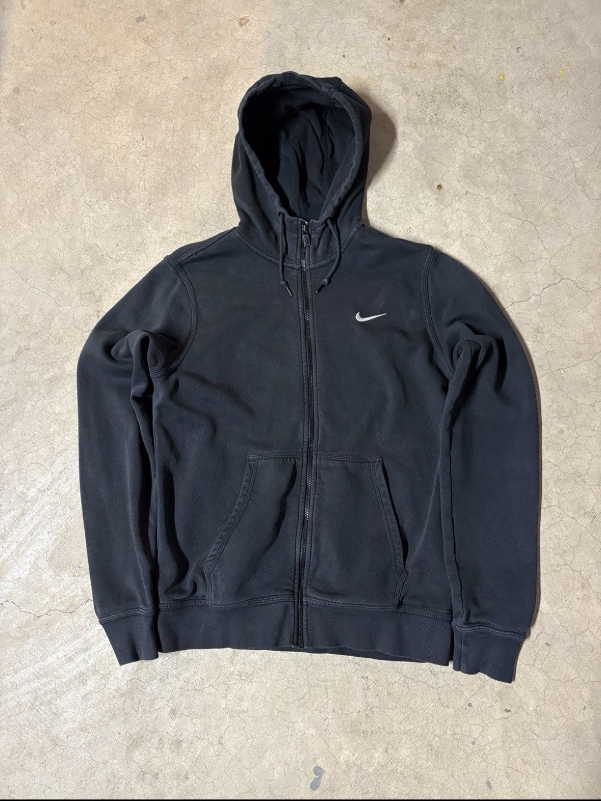 Vintage 00’s Nike Y2K Full Zip Up Hoodie Sun Faded Hoodie
