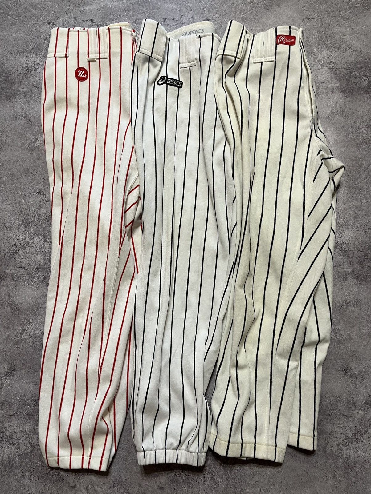 Asics 3x Vintage Japan Baseball Pants Set Asics Zett Rawlings Size US 32 / EU 48 - 1 Thumbnail