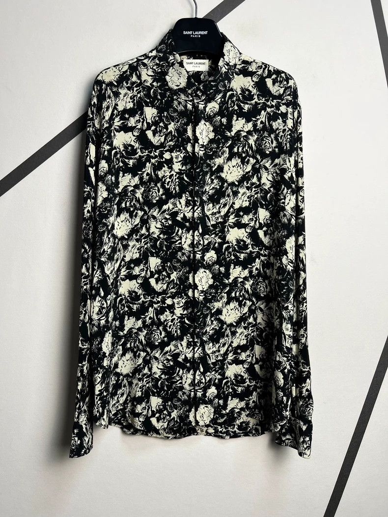 Saint Laurent Paris Saint Laurent Paris size 40 French black and white rose mu Size US XXS / EU 40 - 1 Thumbnail