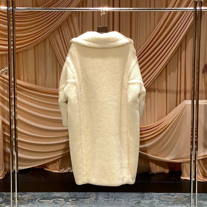 Max Mara Max Mara Cream long teddy coat Size S / US 4 / IT 40 - 2 Thumbnail