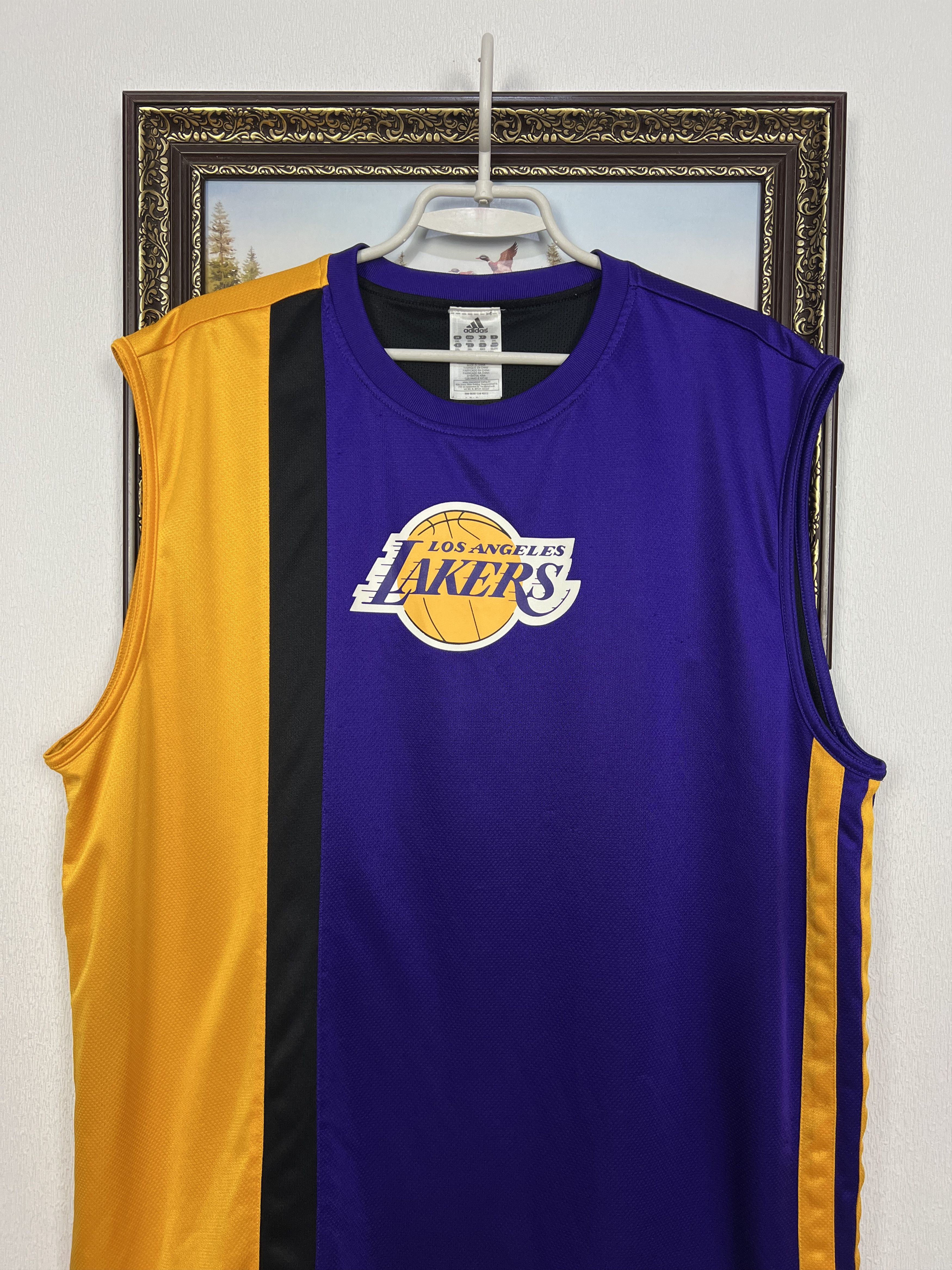 Adidas Vintage Adidas Warm Up Los Angeles Lakers Bryant Jersey Size US XXL / EU 58 / 5 - 2 Thumbnail