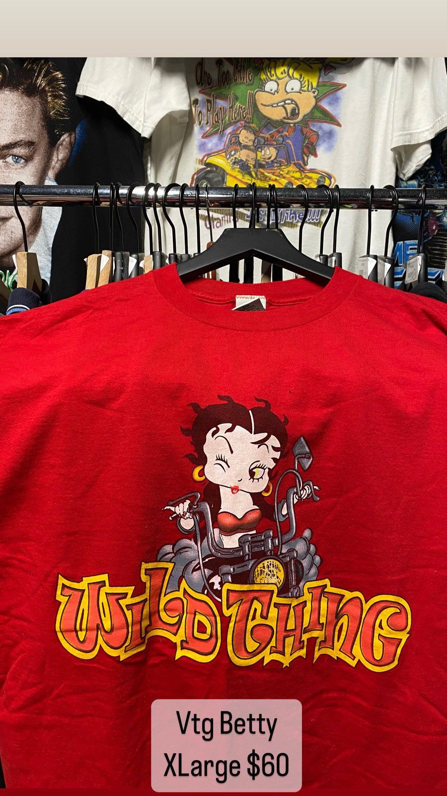 Vintage Vintage Betty Boop Biker Tee Shirt XLarge Size US XL / EU 56 / 4 - 4 Thumbnail