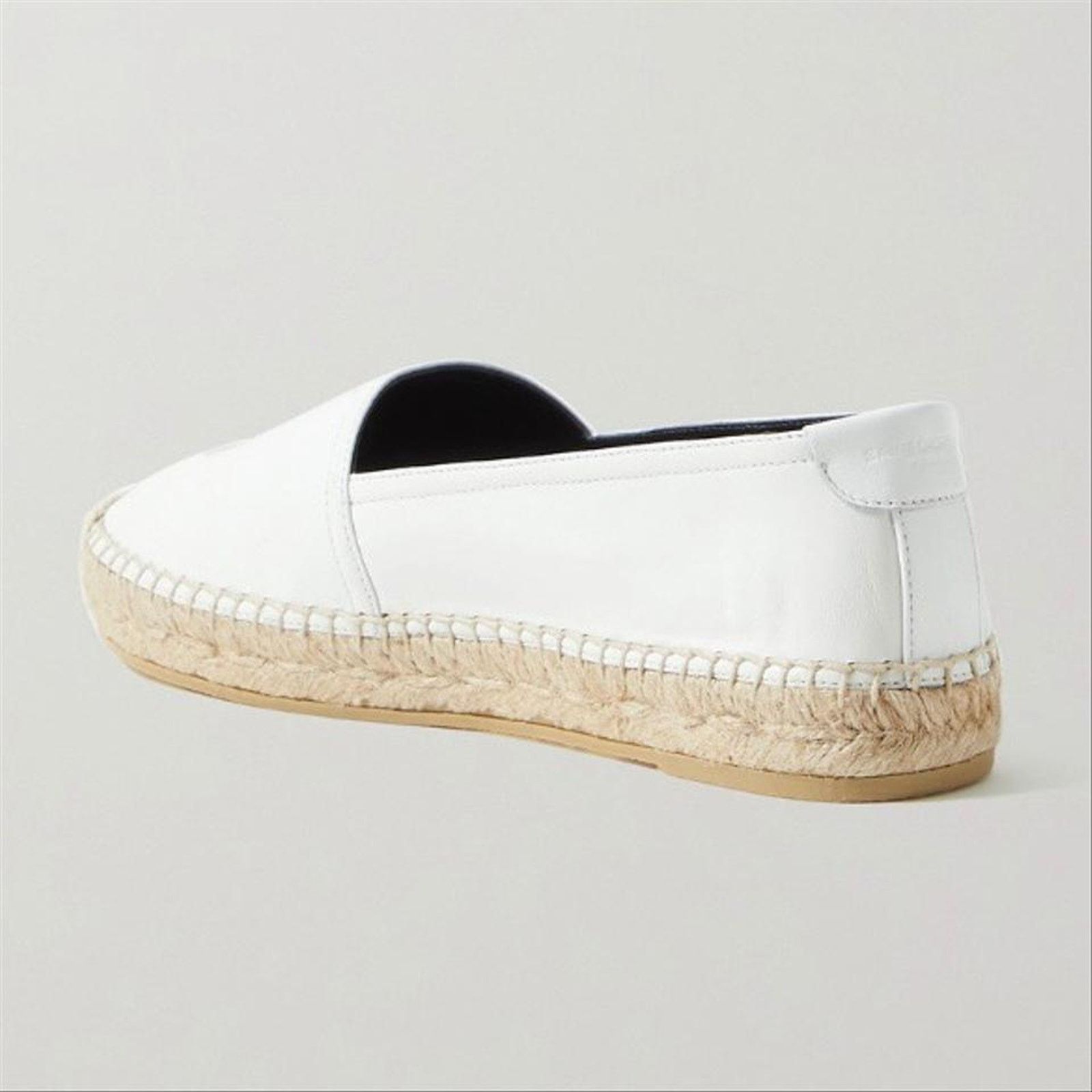 Saint Laurent Paris YSL logo embossed leather espadrilles Size US 10 / IT 40 - 4 Thumbnail