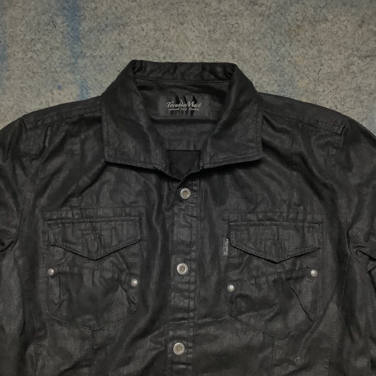 Tornado Mart 2000s Tonardo Mart Blak Raw Shirt Size US M / EU 48-50 / 2 - 2 Thumbnail