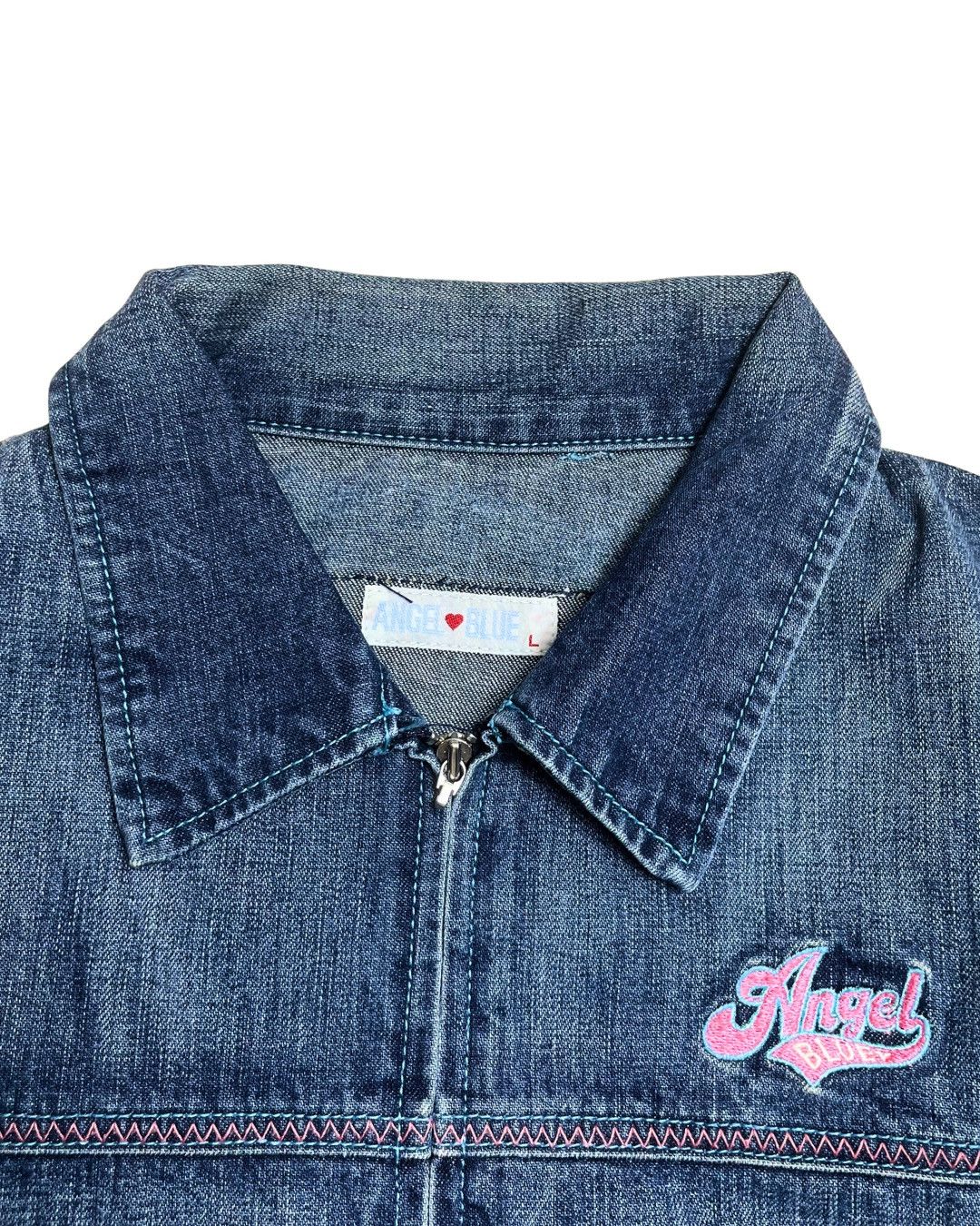 Angel Blue Angel Blue Zip-Up Denim Jacket Size M / US 6-8 / IT 42-44 - 4 Thumbnail