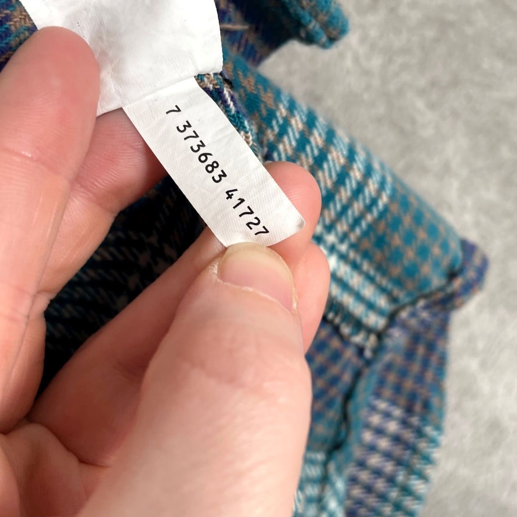 Vintage Oakwood Mountain Flannel Shirt Mens L Teal Plaid Button Up Cotton Workwear Size US L / EU 52-54 / 3 - 4 Thumbnail
