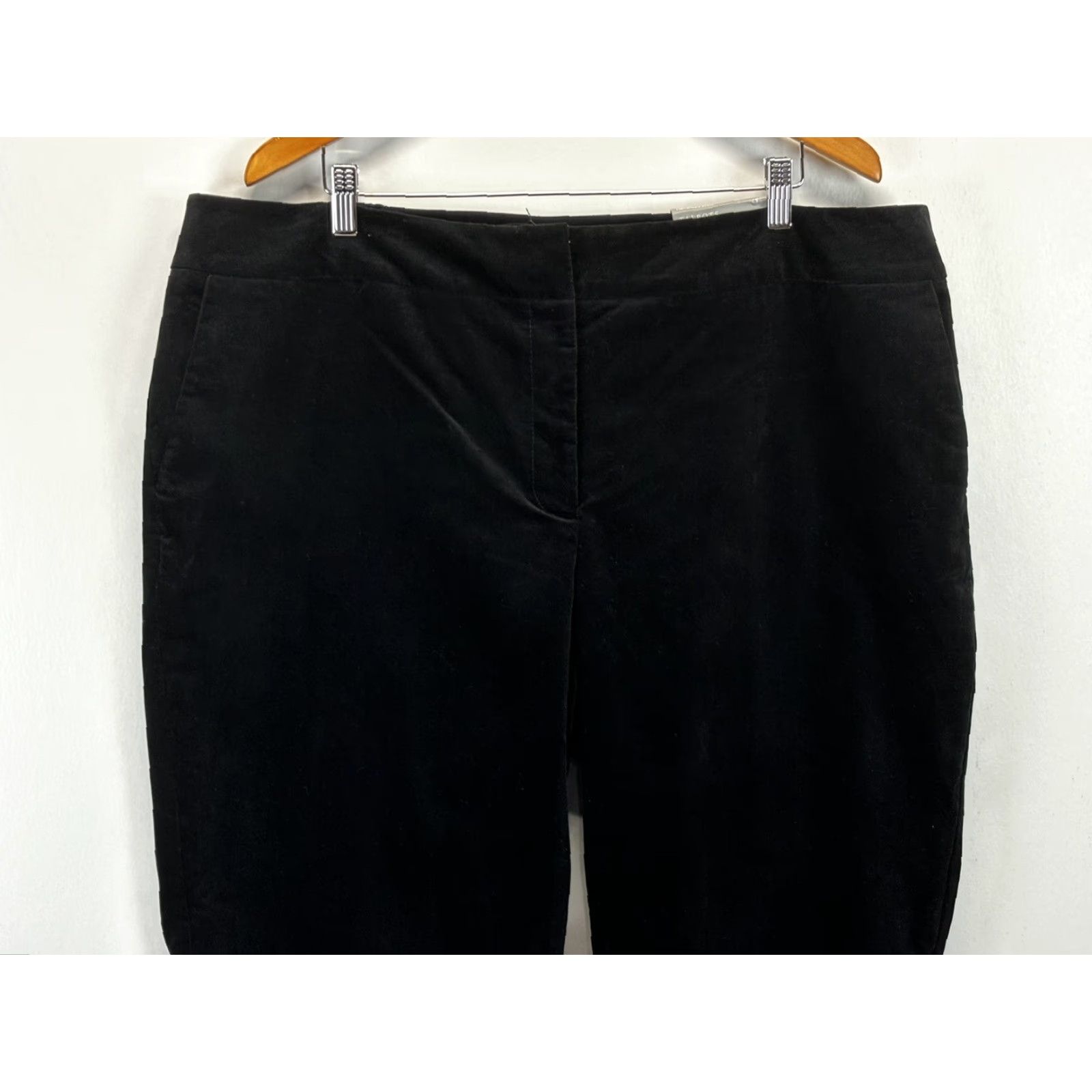 Talbots Talbots Velvet Ankle Pants 22W Plus Black Holiday Women's Size 40" / US 18 - 6 Thumbnail