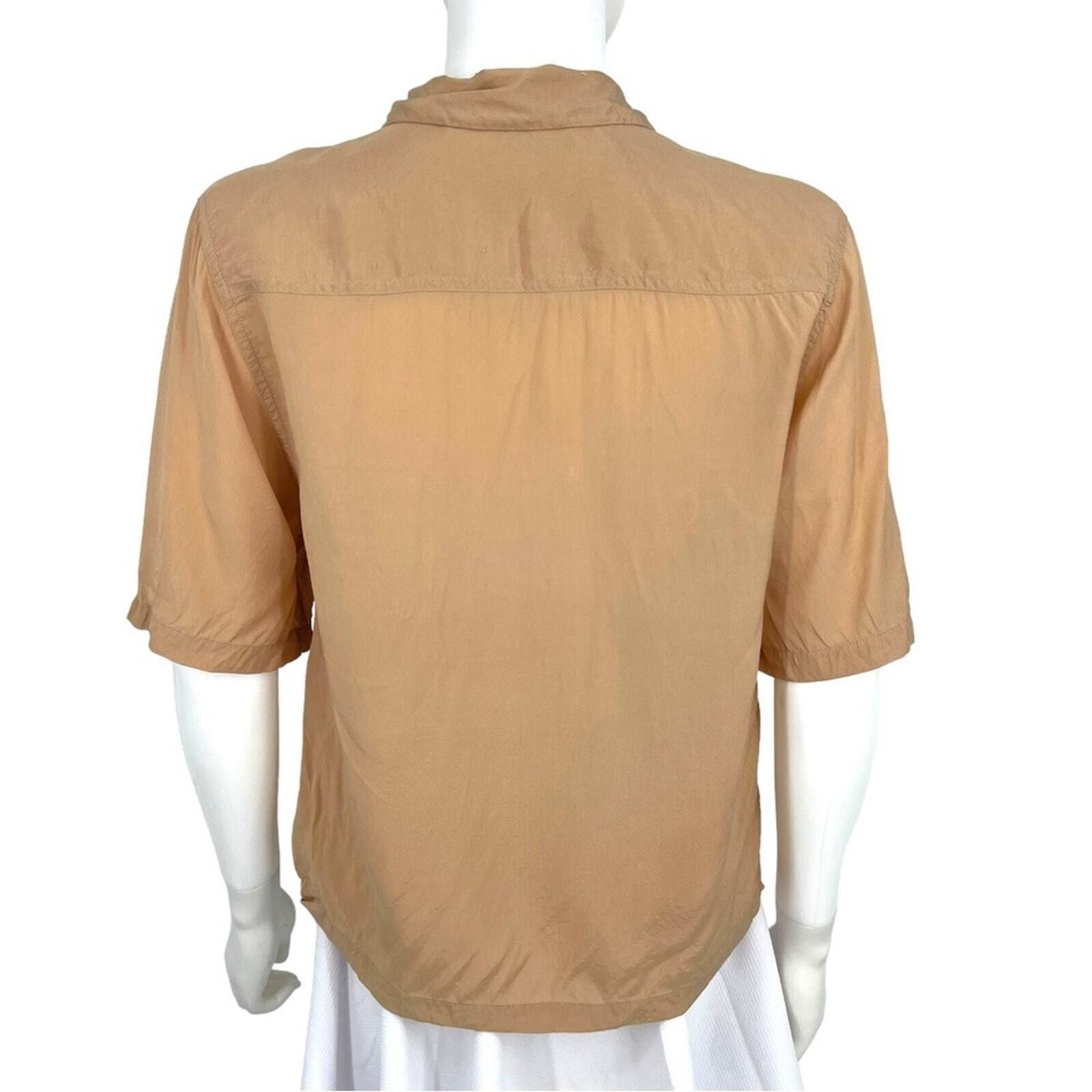 & Other Stories & Other Stories 2 Blouse Brown Button Short Sleeve Collared Size XS / US 0-2 / IT 36-38 - 3 Thumbnail