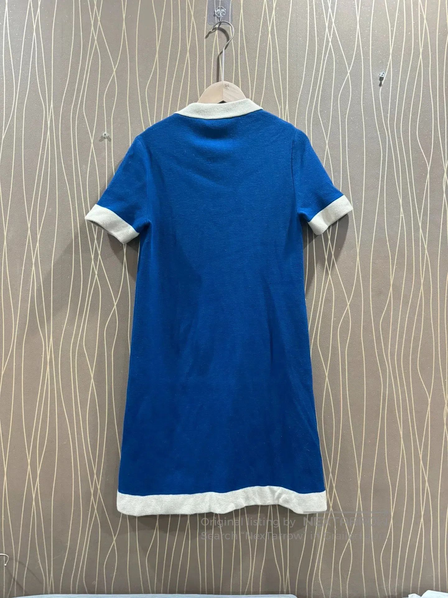 Gucci Gucci Blue Wool Short Sleeve Dress. Size US XS / EU 42 / 0 - 2 Thumbnail