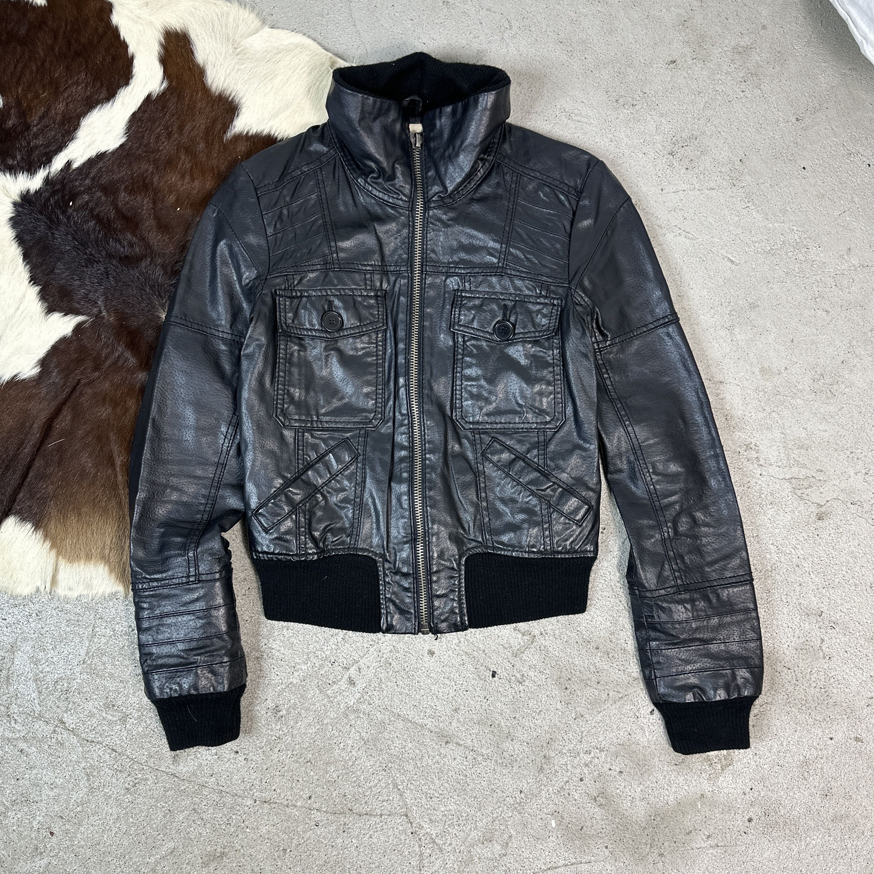 Vintage Vintage Avant-Garde Leather Jacket Size S / US 4 / IT 40 - 2 Thumbnail