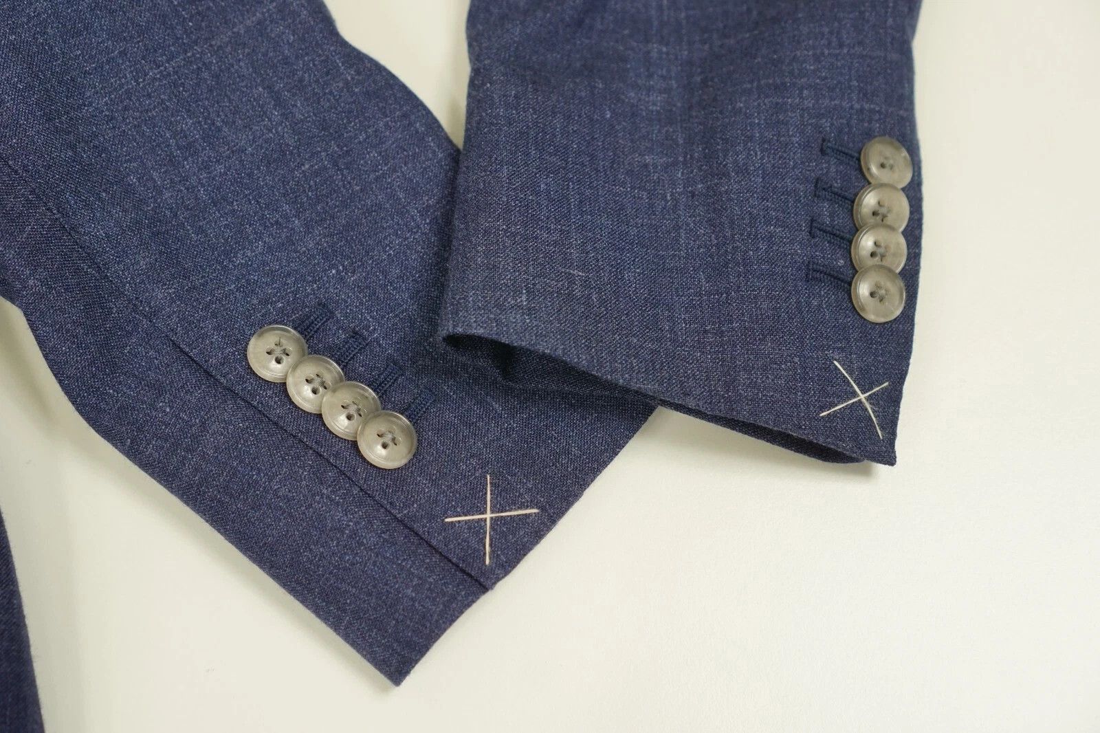 Suitsupply Men Suitsupply Blazer La Spalla Wool Silk Linen Blue US30 Size 34S - 4 Thumbnail