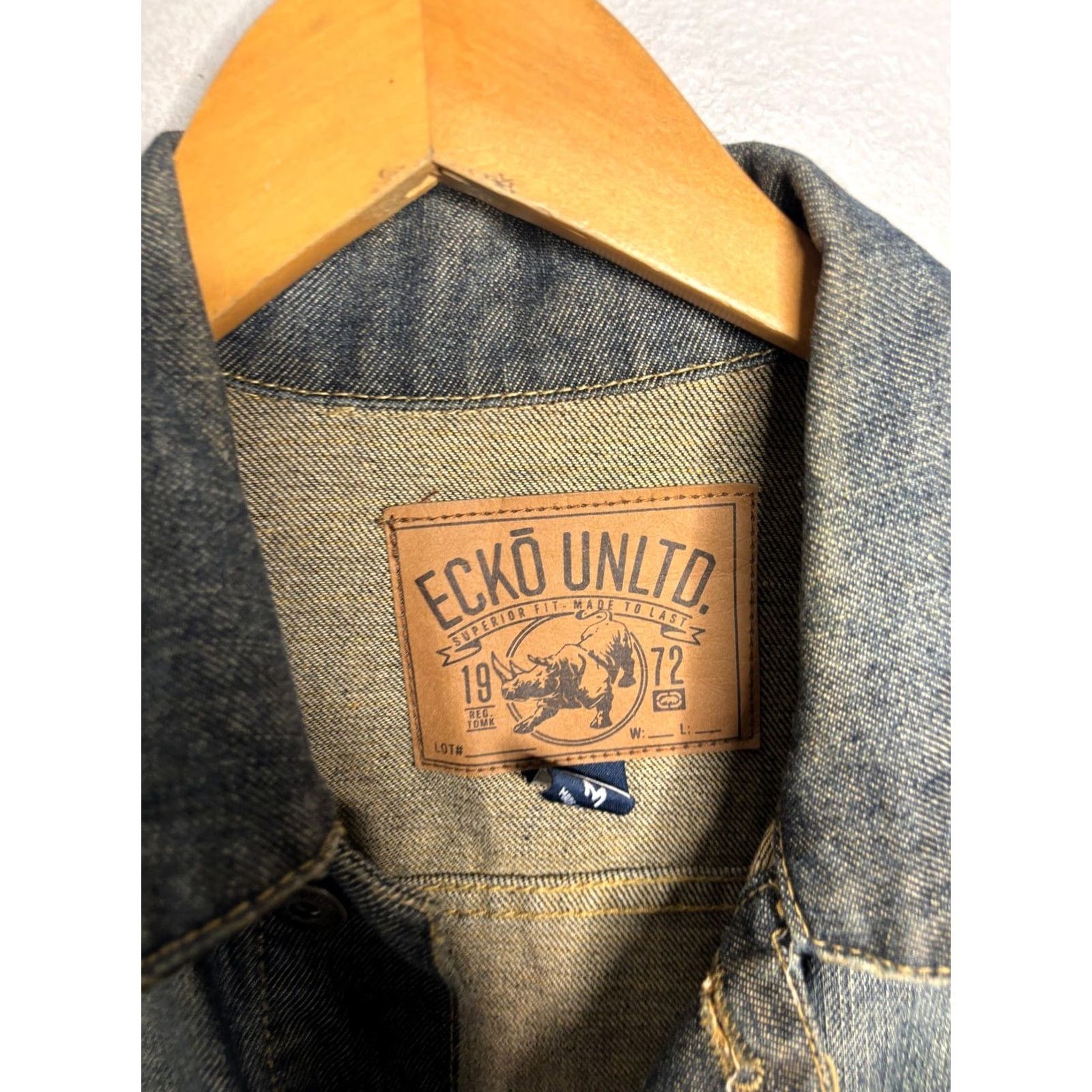 Ecko Unltd. VINTAGE Ecko Unltd. Denim Jacket Trucker Mens Size M Blue 6094 Jacket Size US M / EU 48-50 / 2 - 3 Thumbnail