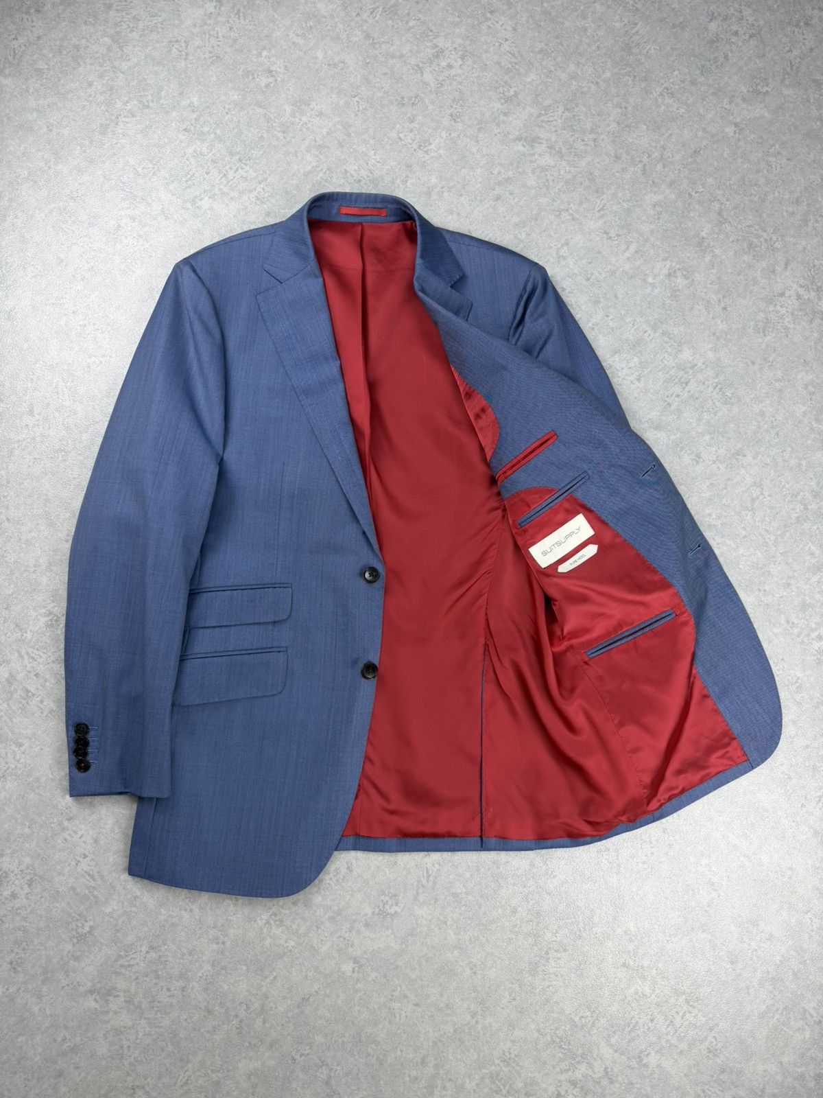 Suitsupply Suitsupply Sienna Blue Wool Blazer Jacket Men’s Size 38R - 7 Thumbnail