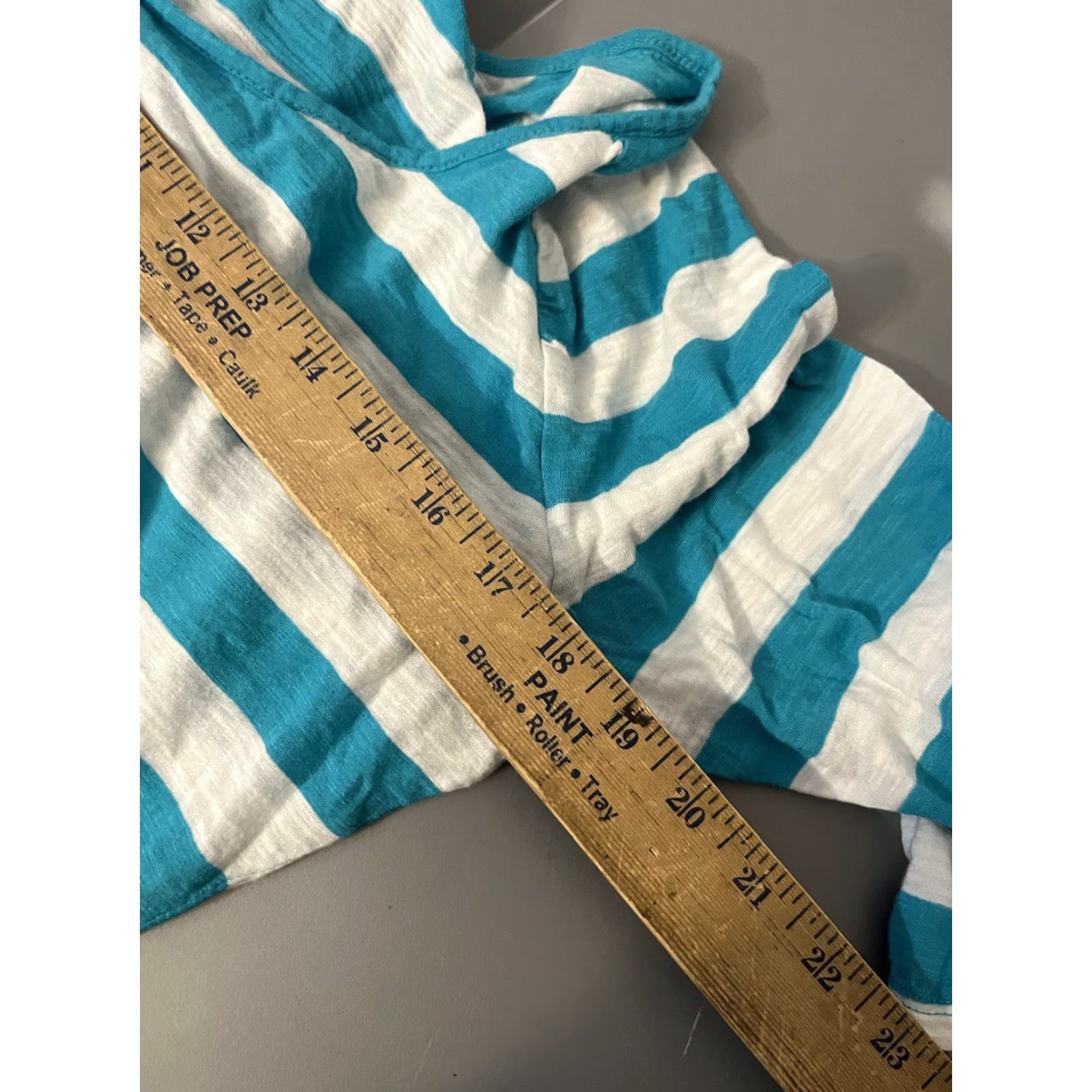Vintage New York & Company Womens Large Top Blue White Stripe 3/4 Sleeve Size L / US 10 / IT 46 - 5 Thumbnail