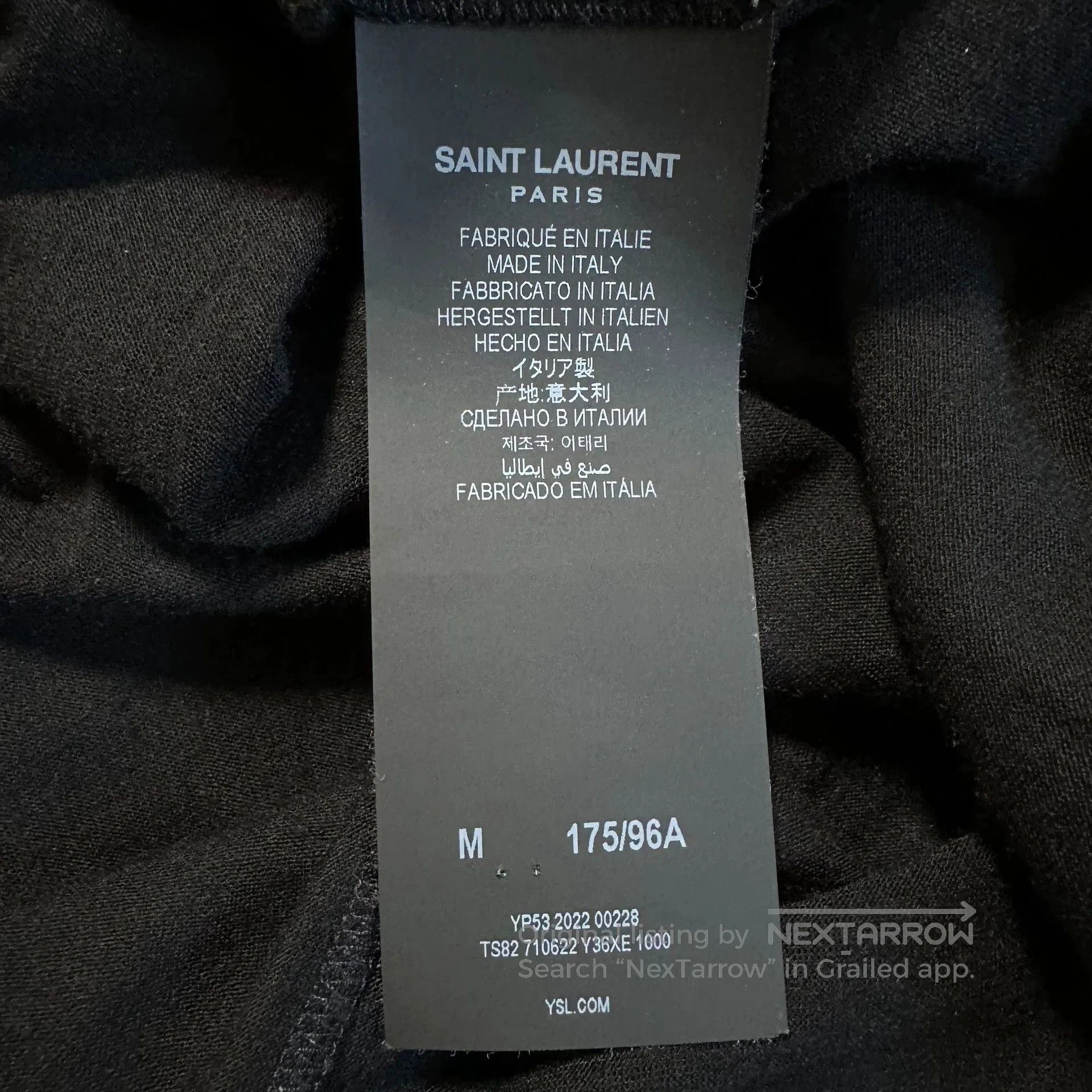 Saint Laurent Paris saint laurent short sleeve embroidered polo shirt. Size US M / EU 48-50 / 2 - 5 Thumbnail