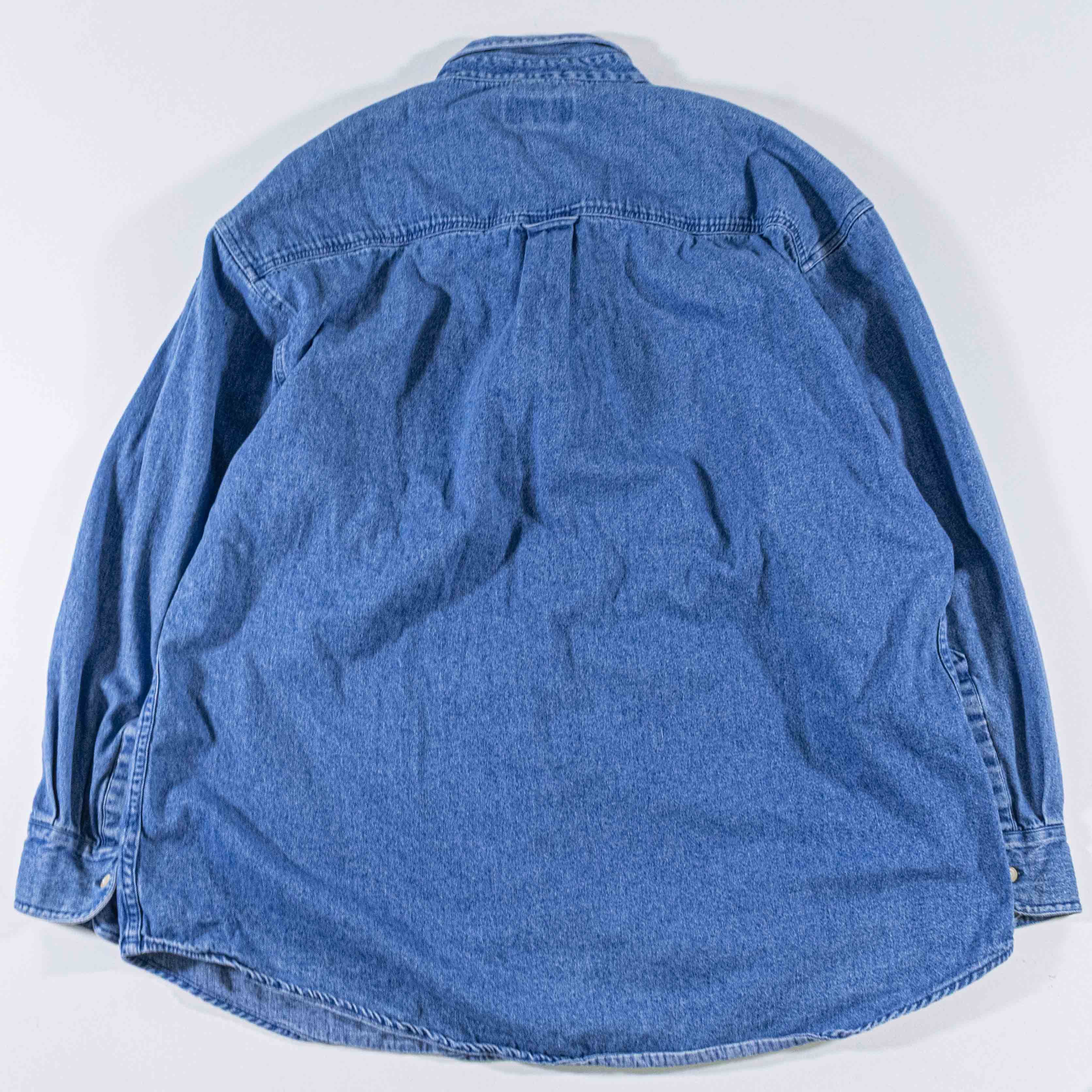 Chaps Ralph Lauren Vintage Chaps Ralph Lauren Denim Crest Shirt 1XB Button Down Size US XL / EU 56 / 4 - 2 Thumbnail